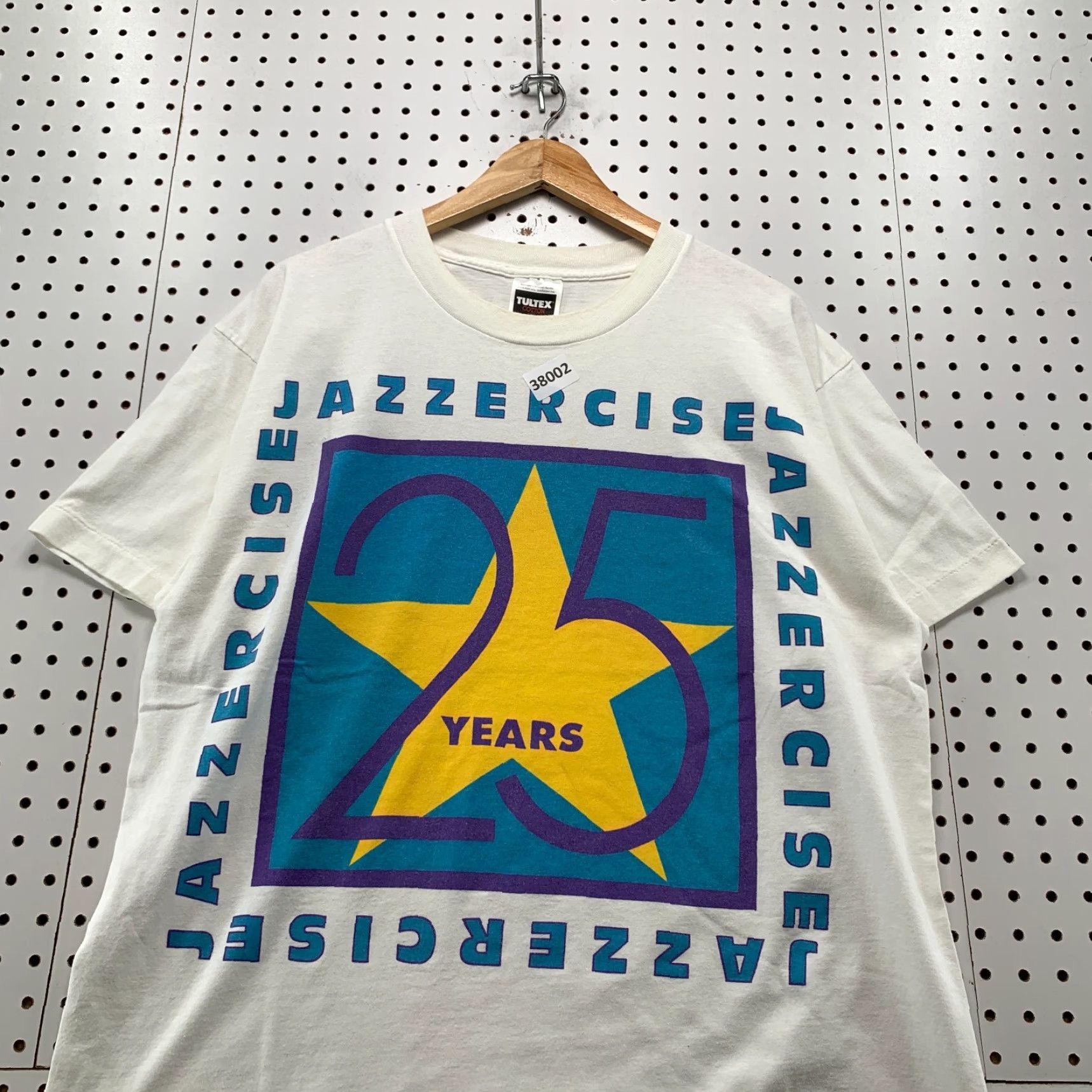Tultex VINTAGE 90s Jazz Exercise Shrit Men XL White Single Stitch Made USA 25 Years Size US XL / EU 56 / 4 - 5 Thumbnail