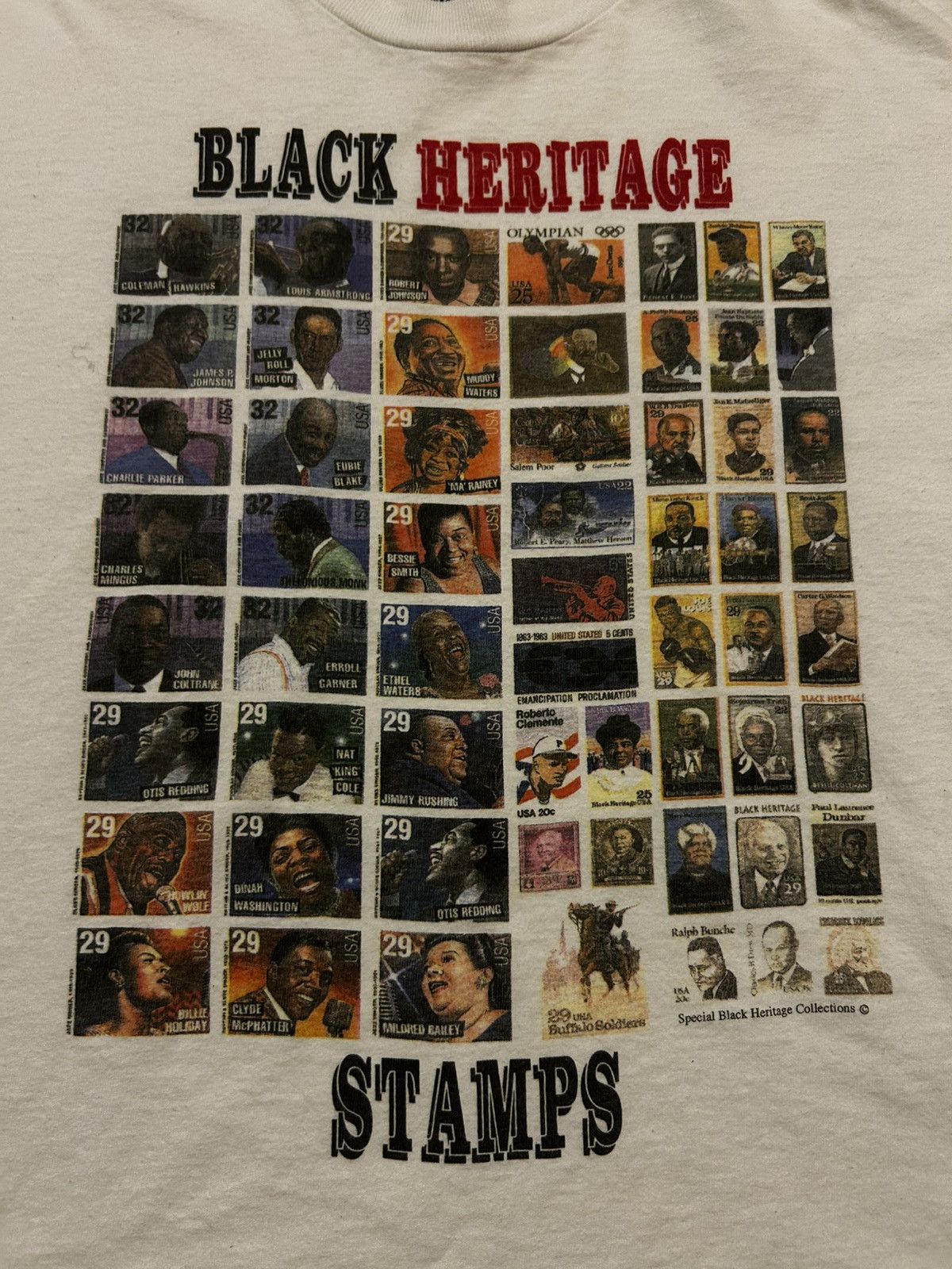 Vintage Vintage Black Heritage Stamps Shirt Size US L / EU 52-54 / 3 - 2 Thumbnail