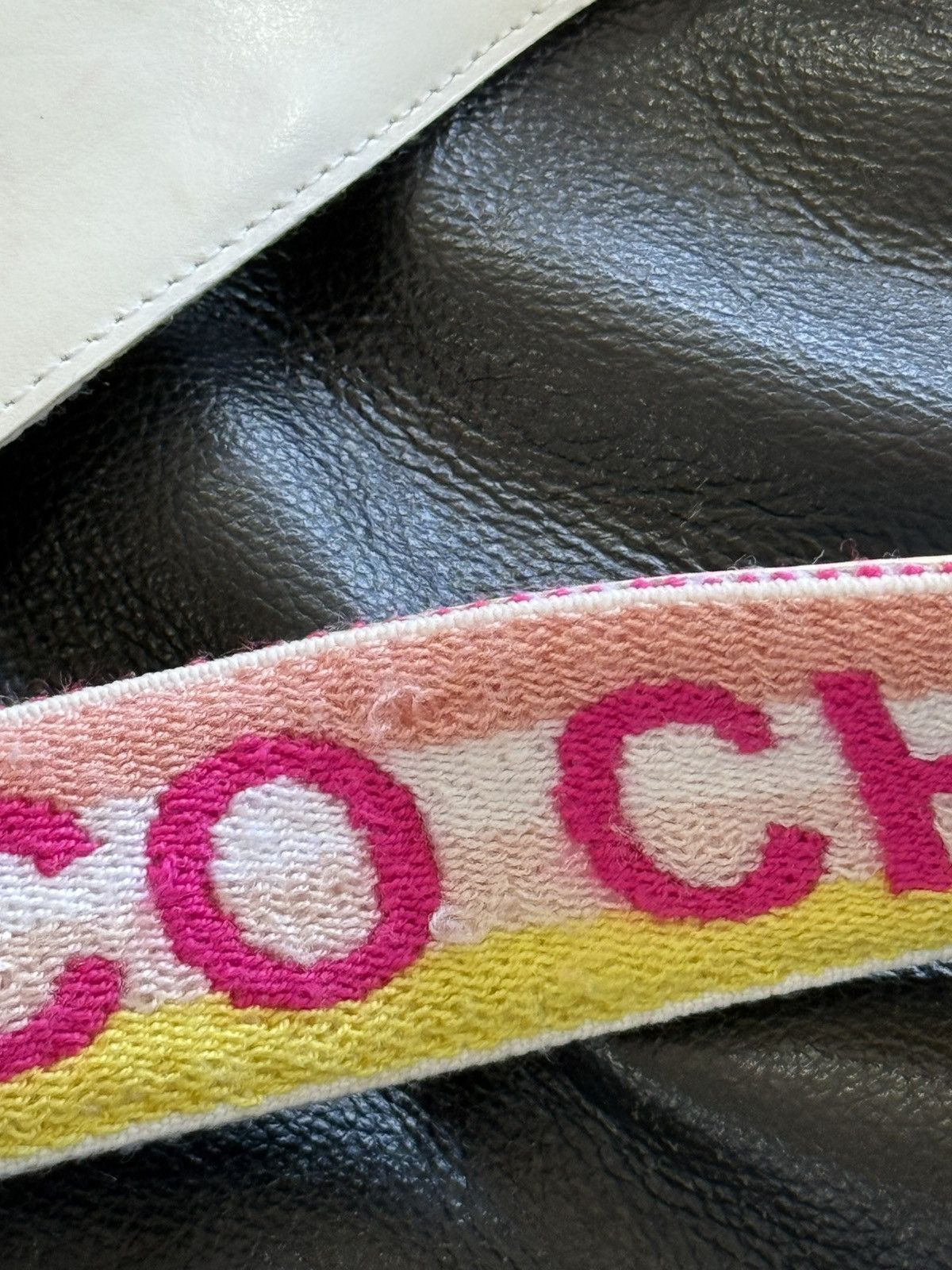 Chanel 2004 Chanel - Coco Interlocking Canvas/Leather CC Belt Size 32 - 10 Thumbnail