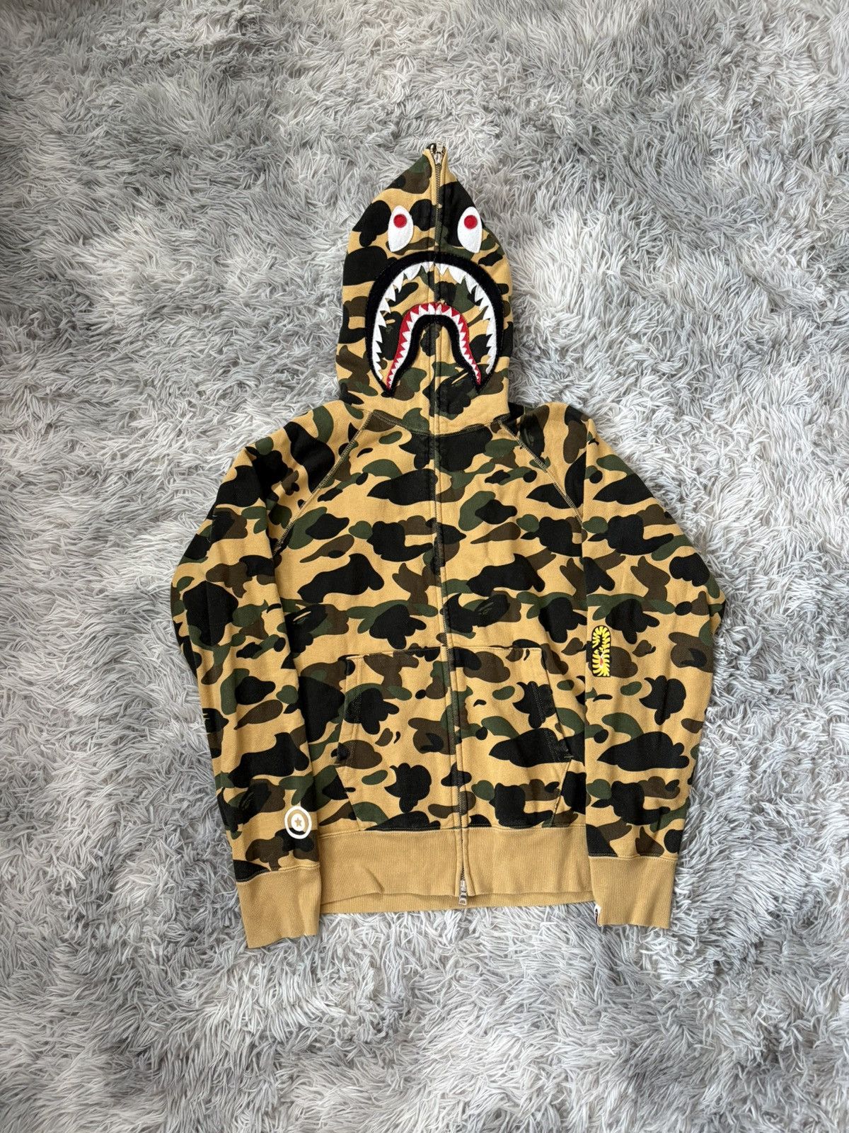Bape Bape XXV Cities Camo Shark Full Zip Double Hoodie | Grailed