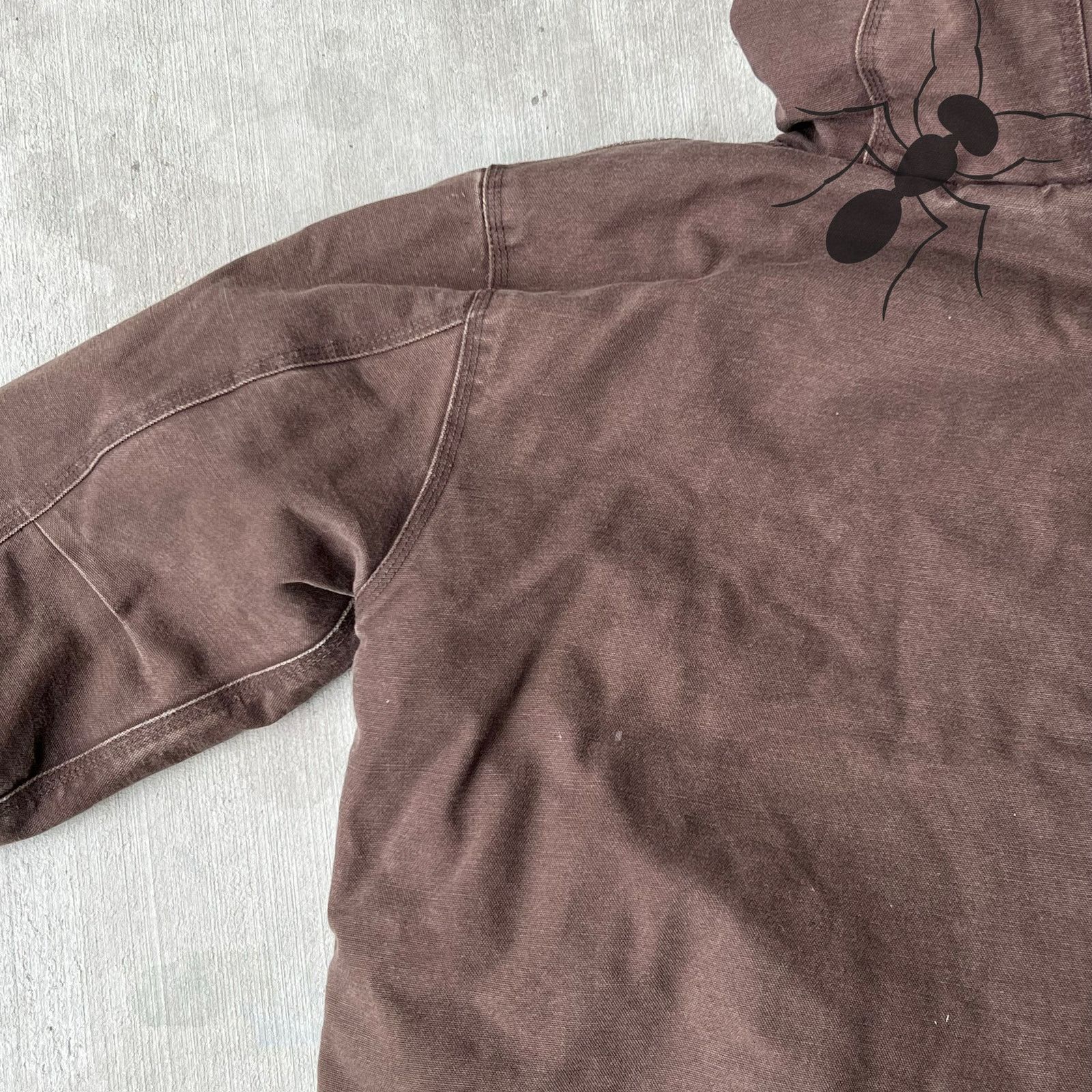 Carhartt × Vintage Carhartt YOUTH brown hooded work wear jacket Size US XS / EU 42 / 0 - 9 Thumbnail