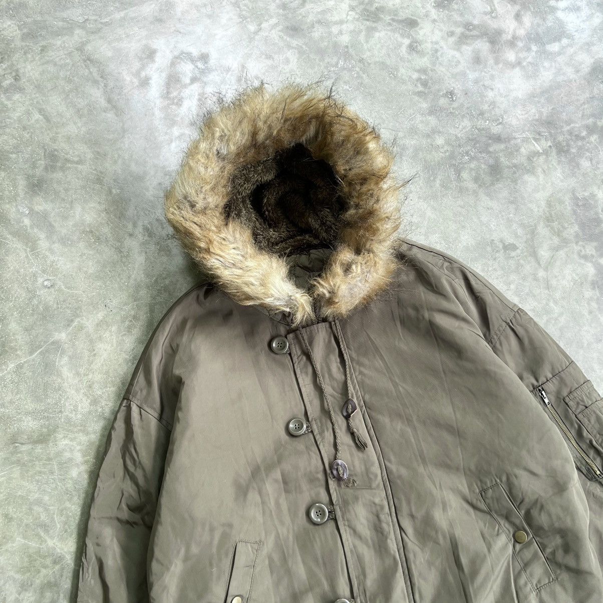Japanese Brand 2000s Japanese Alpha Style N2B Bomber Fur Hoodie Jacket Size US M / EU 48-50 / 2 - 2 Thumbnail