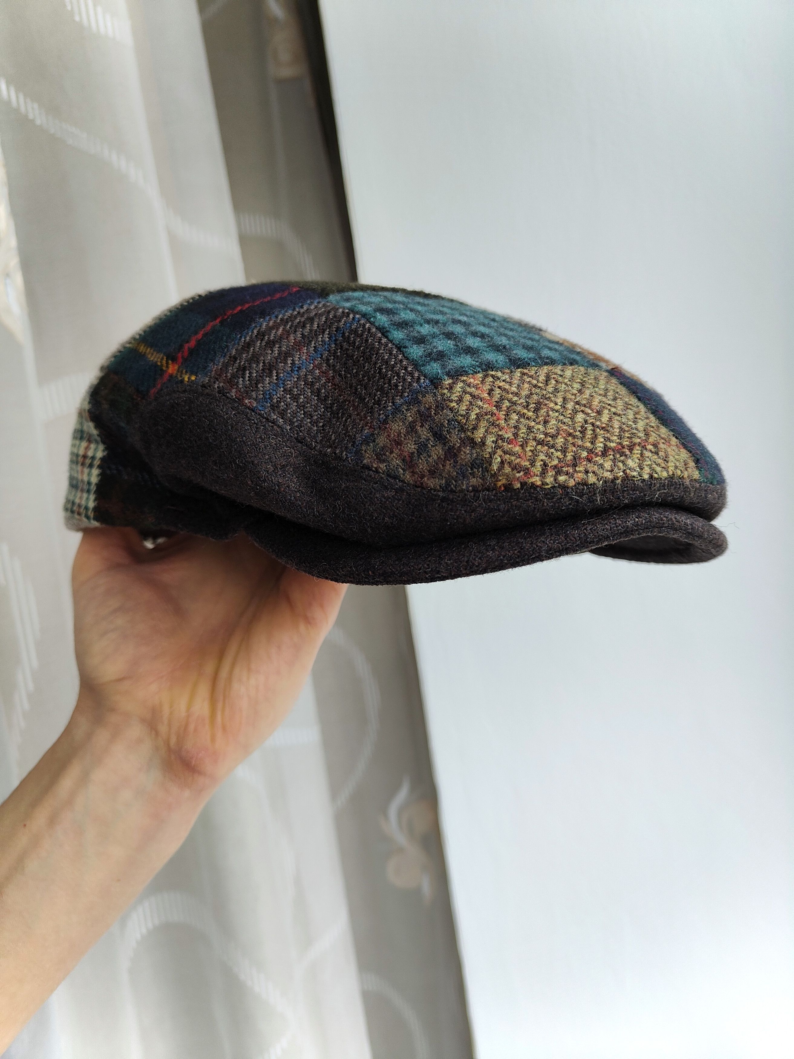 Harris Tweed Woolen Flat Cap Framar by Seifter Hats Italy Newsboy Baker Size ONE SIZE - 1 Thumbnail