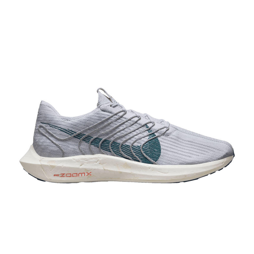 image of Nike Pegasus Turbo Next Nature Pure Platinum Bright Spruce Shoes in Grey, Men's (Size 13)