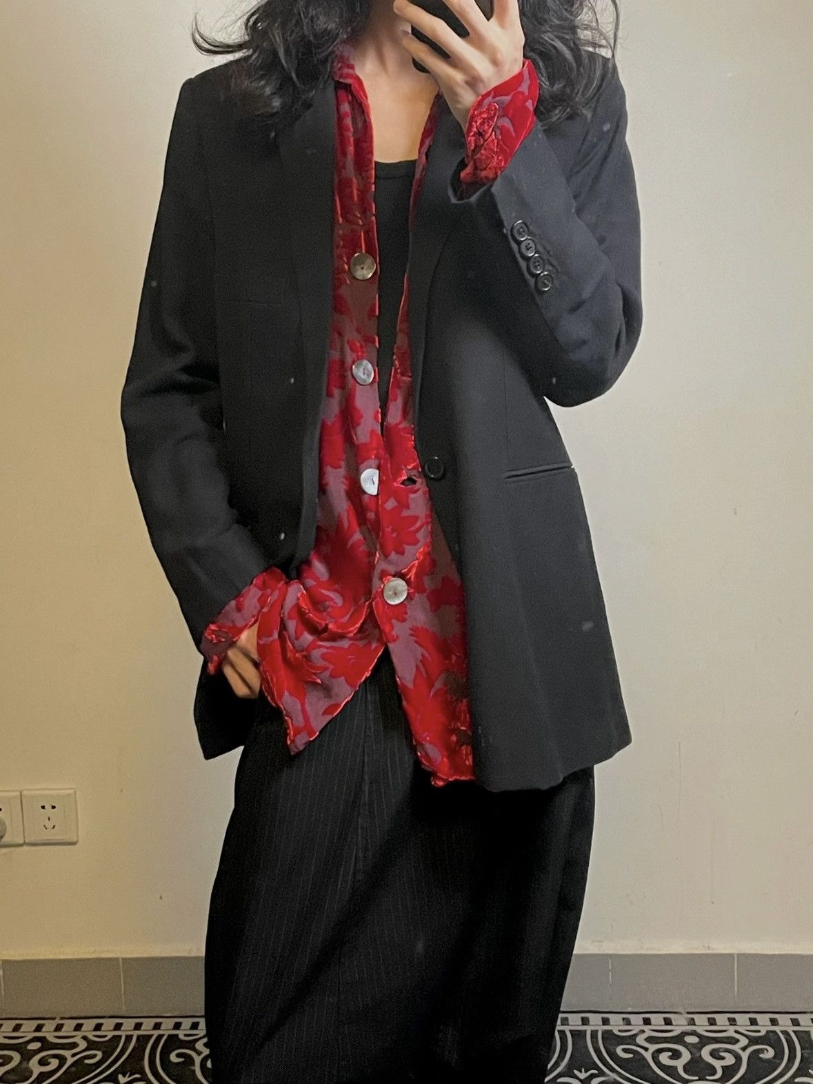 Ann Demeulemeester Ann Demeulemeester | One-Button Smoking Jacket Size 46R - 1 Thumbnail