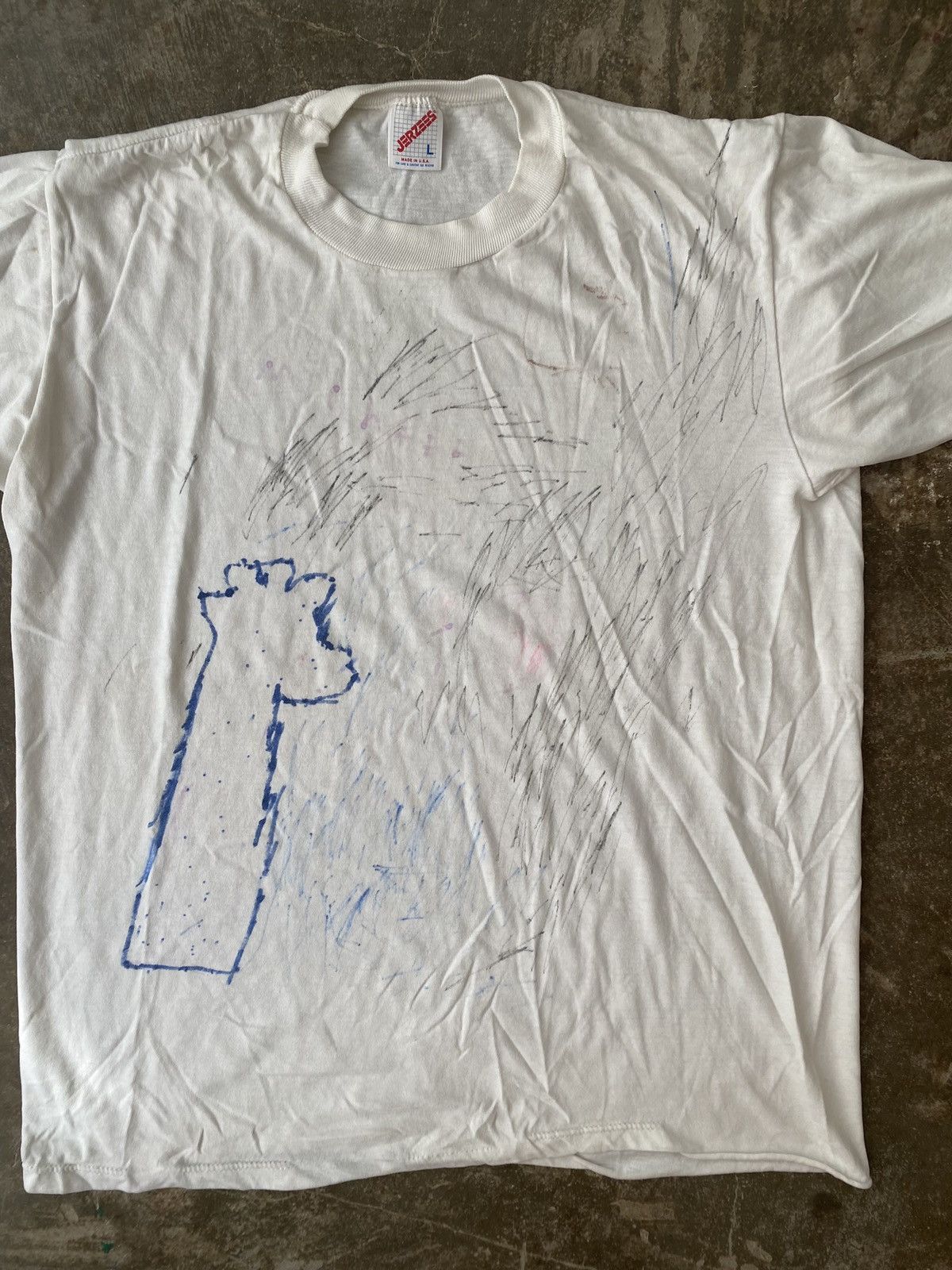 Vintage Vintage Tee with Hand Drawing Kapital Needles Visvim Levis Size US L / EU 52-54 / 3 - 3 Thumbnail