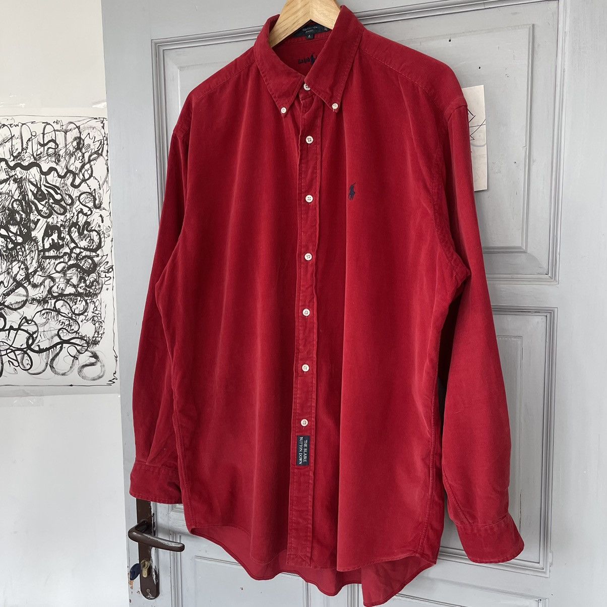 Polo Ralph Lauren × Ralph Lauren Blue Label × Vintage Vintage Polo Ralph Lauren velveteen shirt button up Size US L / EU 52-54 / 3 - 5 Thumbnail