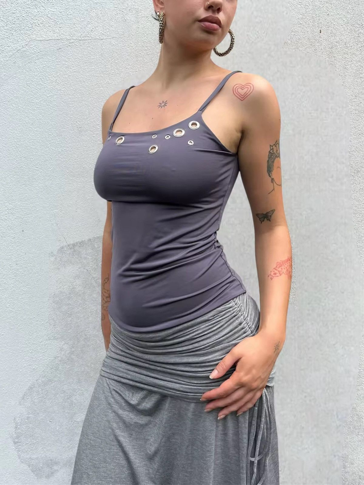 Other Gothic Punk Rivet Element Y2k Vintage Style Tank Top Size L / US 10 / IT 46 - 2 Thumbnail