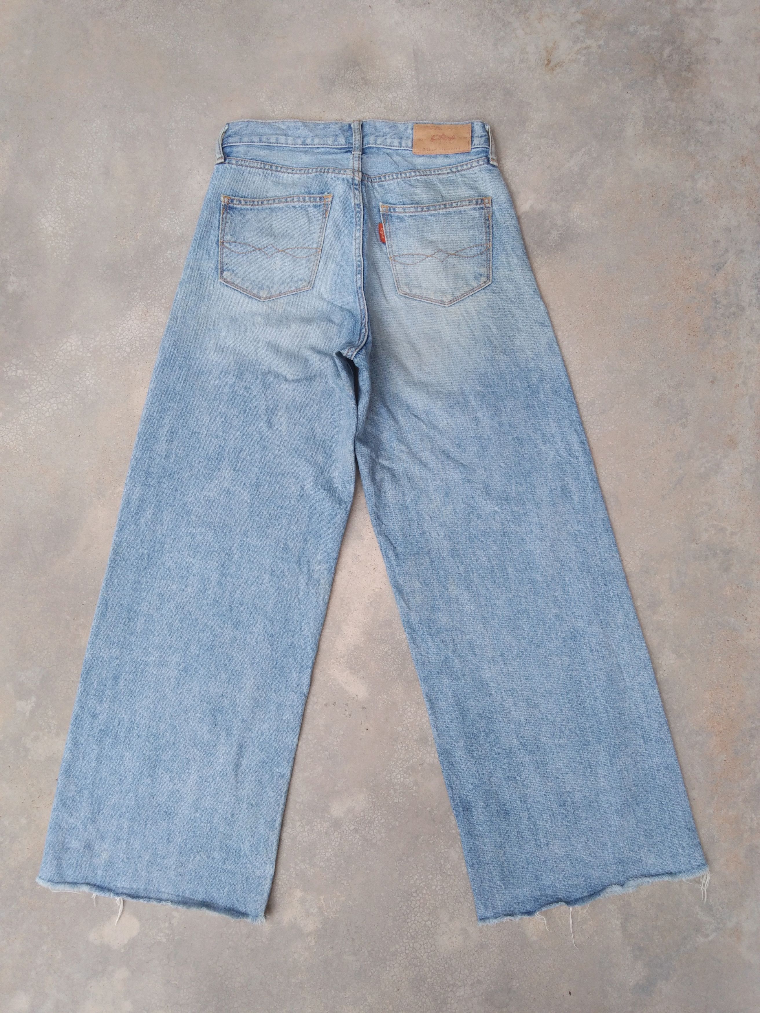 Japanese Brand × Jean × Vintage Vintage Japanese Brand Cropped Wide Leg Jeans 27x27 Size US 27 - 2 Thumbnail