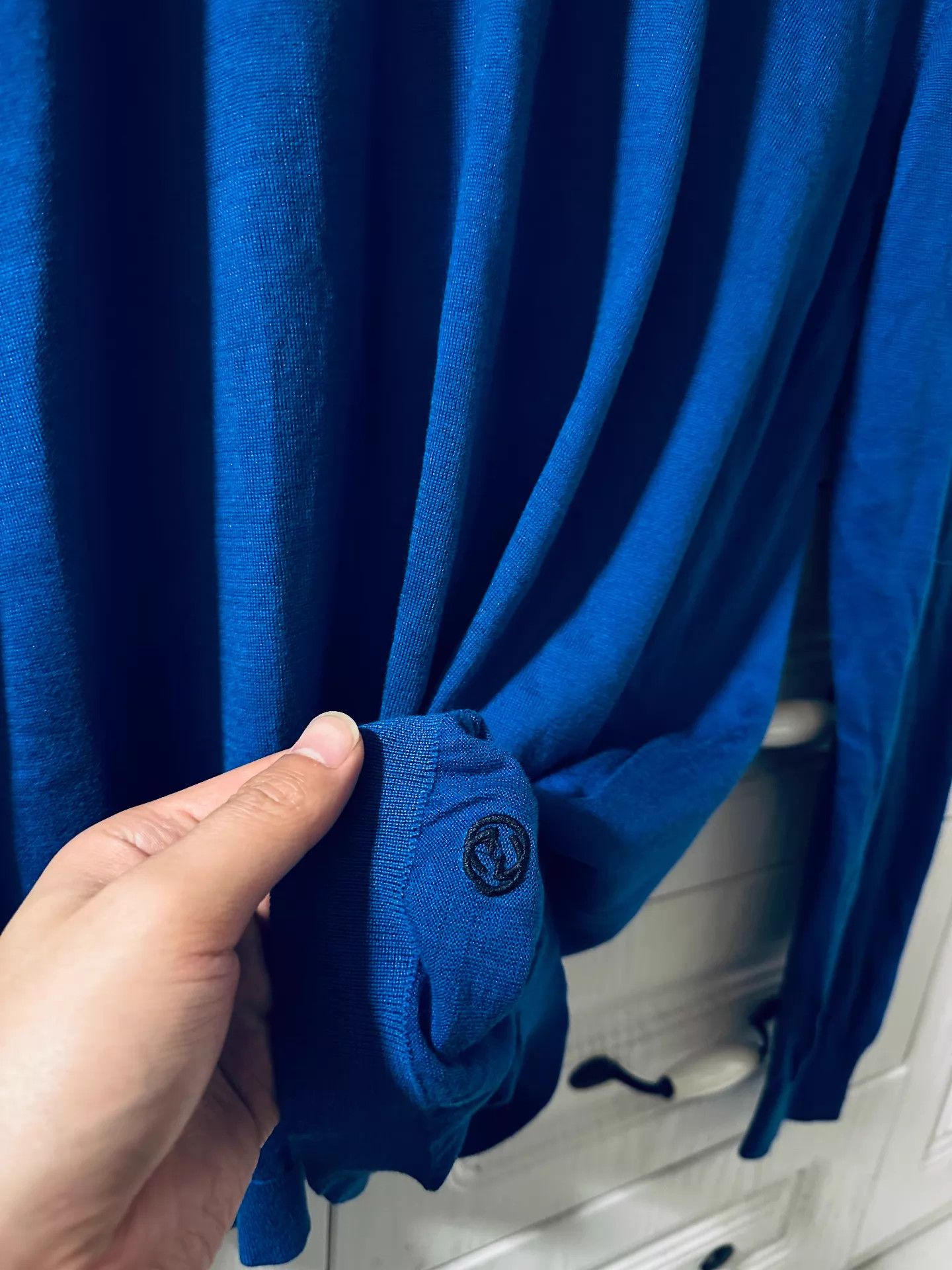 Gucci GUCCI Limited Edition Embroidered Logo Blue Knit Sweater L Size L / US 10 / IT 46 - 6 Thumbnail