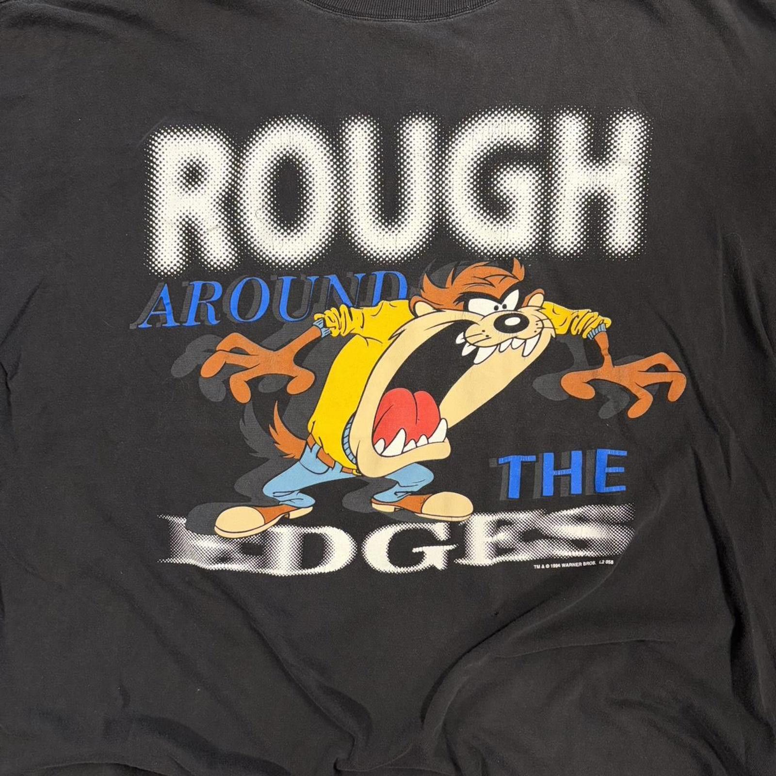Vintage 1996 Rough Tasmanian Devil Looney Tunes Tee Size US XL / EU 56 / 4 - 2 Thumbnail