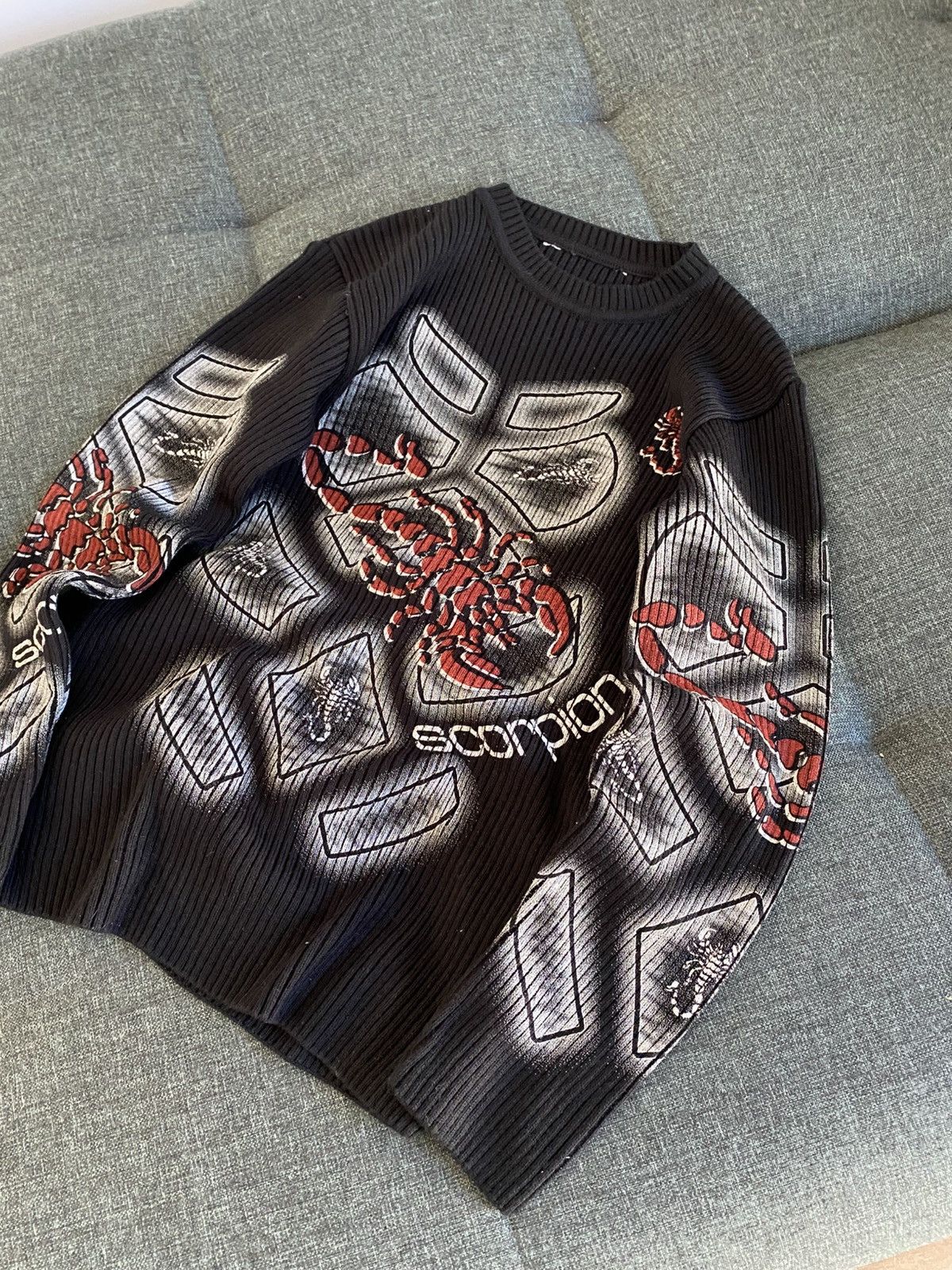 Hysteric Glamour Vintage Avant Garde Sweater Big Logo Scorpion Hysteric Style Size US M / EU 48-50 / 2 - 2 Thumbnail