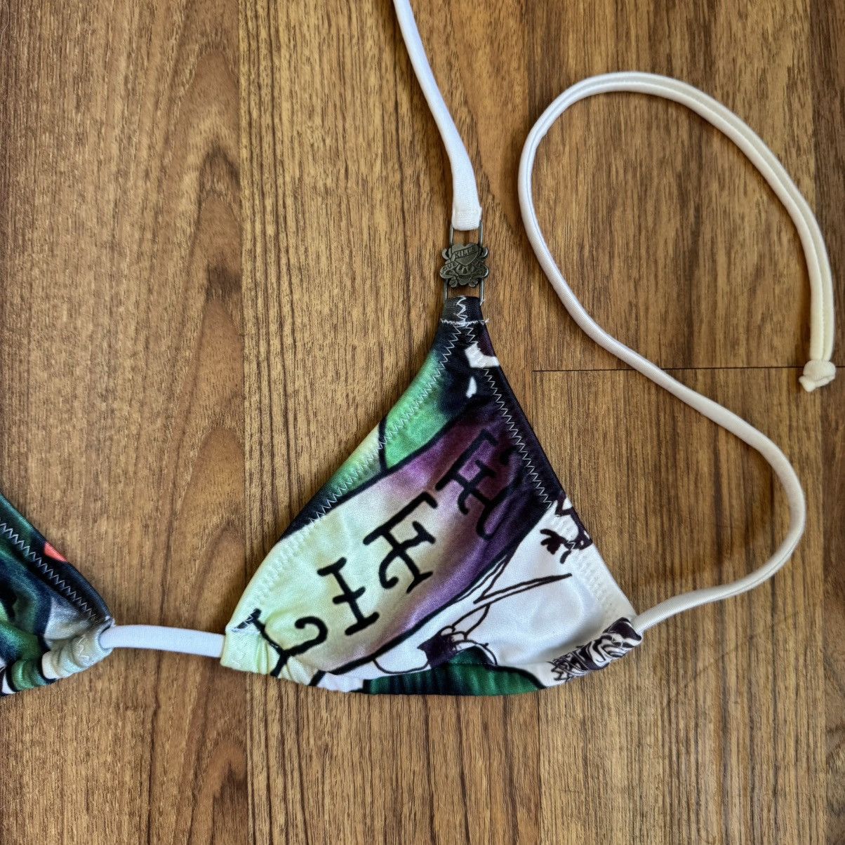 Ed Hardy ED HARDY Vintage Y2K Rare White Love Life Rose Bikini Set Size XS / US 0-2 / IT 36-38 - 4 Thumbnail
