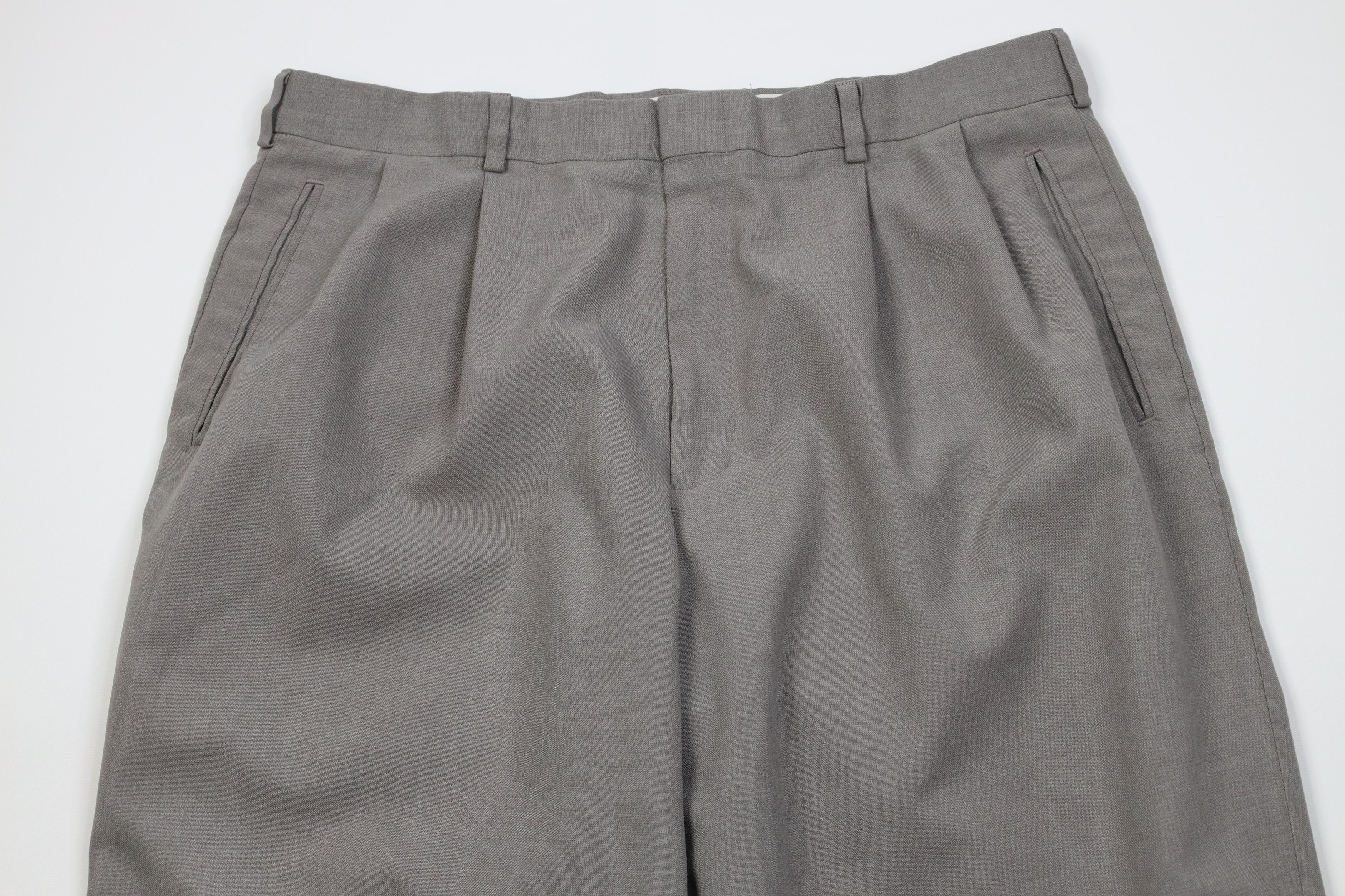 Levi's Vintage 90s Levis Pleated Wide Leg Chino Pants Trousers Gray Size US 34 / EU 50 - 2 Thumbnail