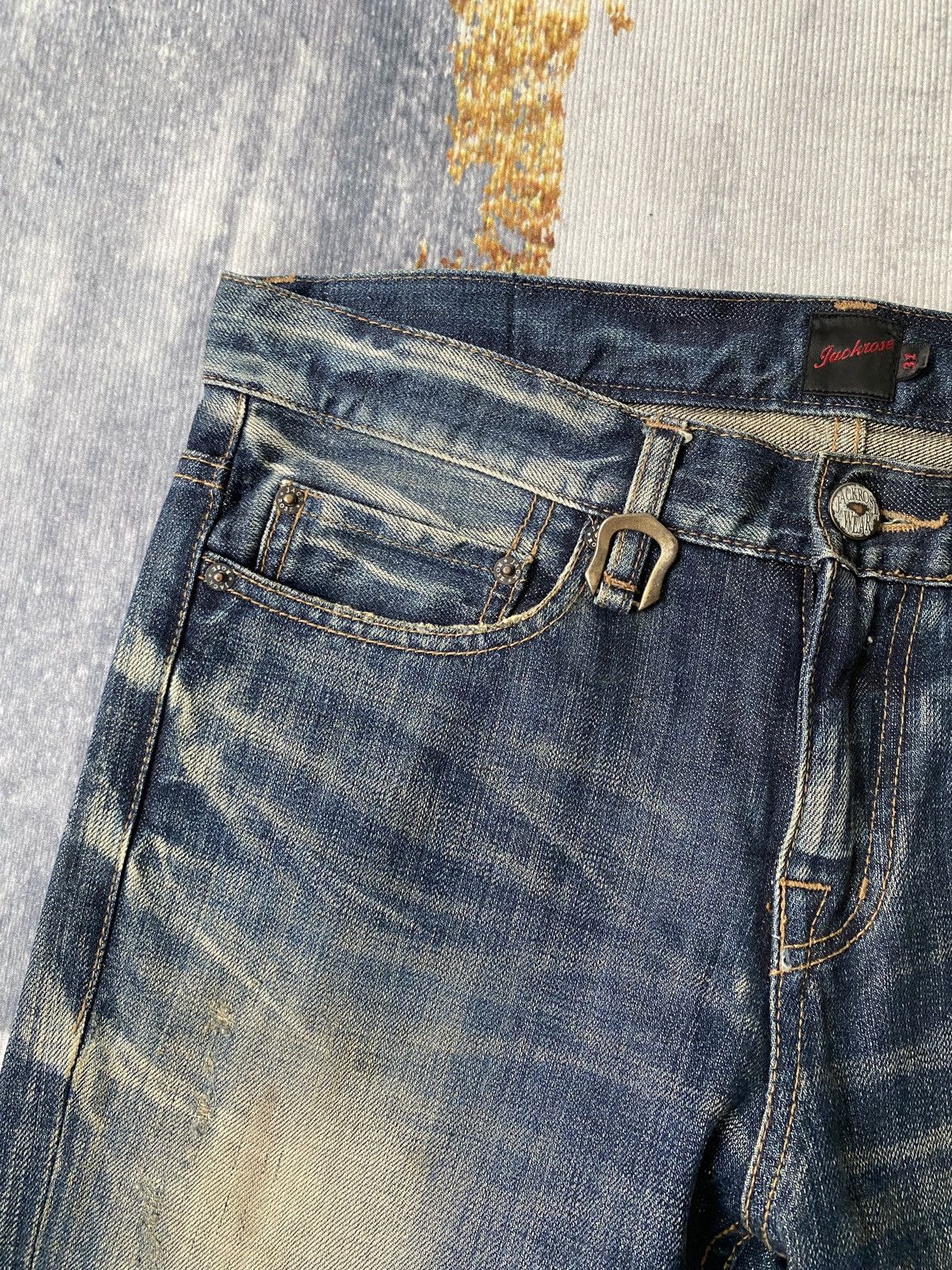 JACKROSE Jack Rose Japan Blue Faded Rusty Claw Marks Denim Size US 32 / EU 48 - 10 Thumbnail