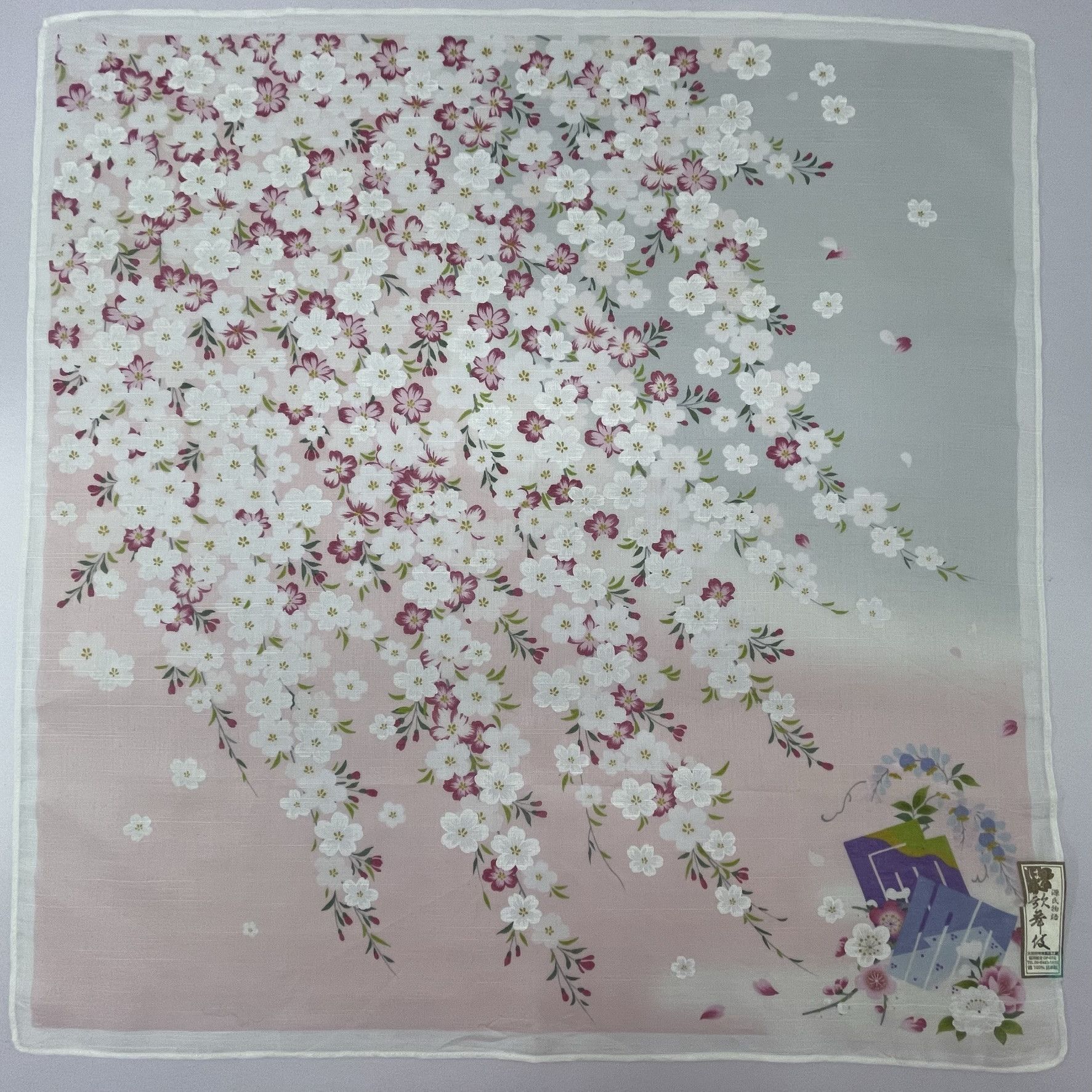 Japanese Brand Vintage Japanese Spring Floral Handkerchief - 5007 Size ONE SIZE - 2 Thumbnail