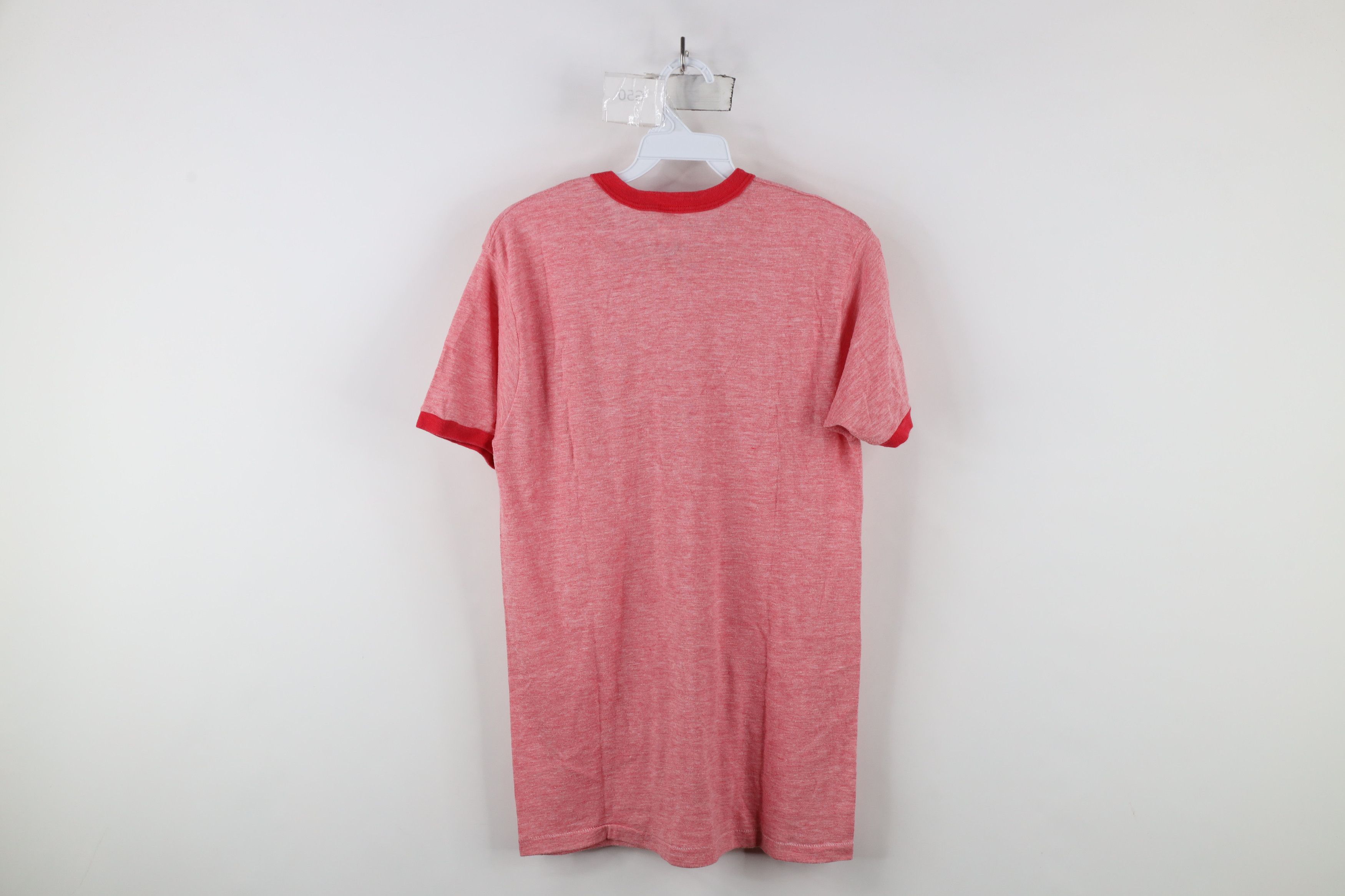 Vintage Vintage 70s 80s 10,000 Meter Run Ringer T-Shirt Red USA Size US L / EU 52-54 / 3 - 10 Thumbnail