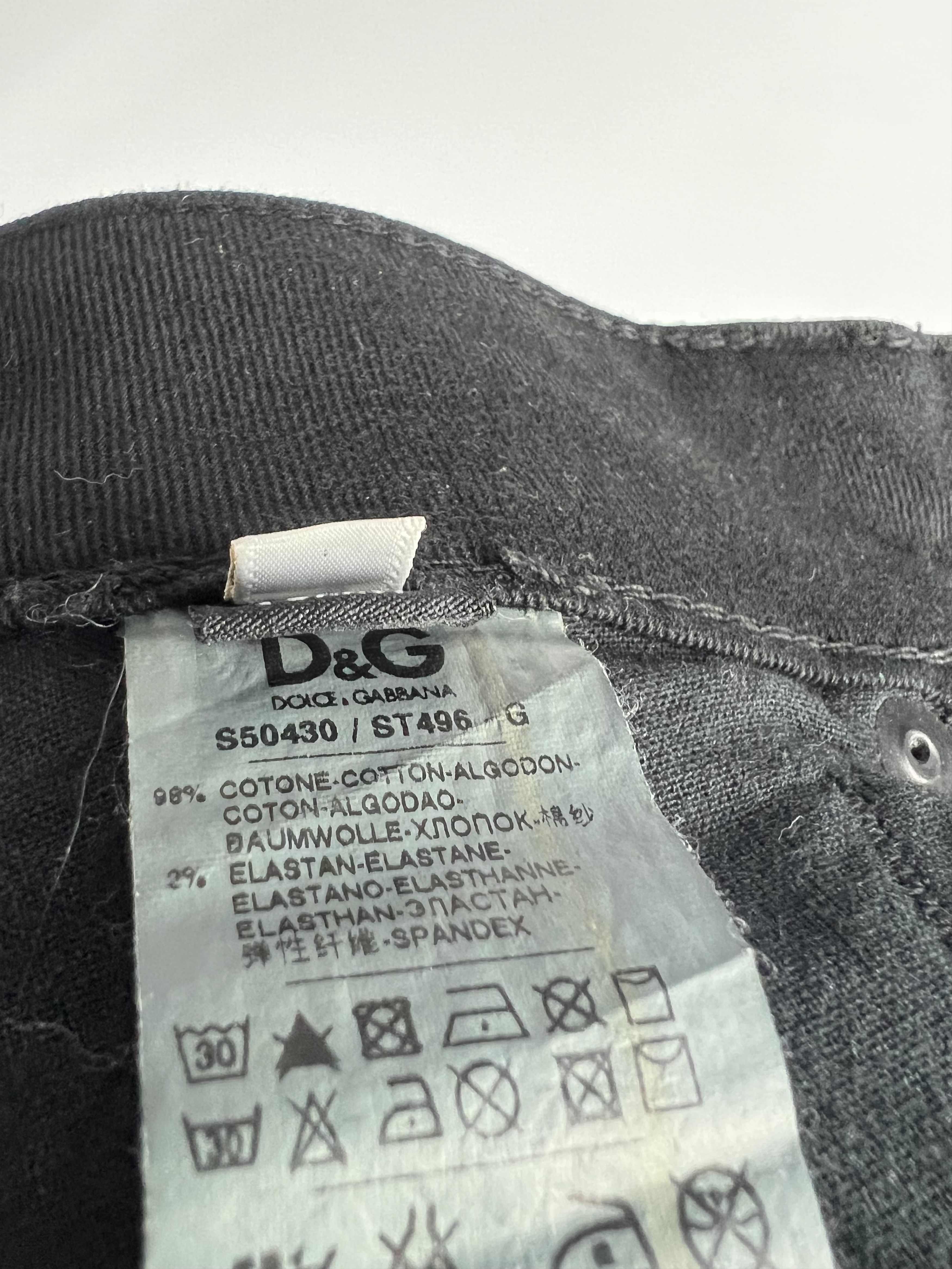 Dolce & Gabbana Dolce Gabbana Black Low Rise Skinny Jeans Size 26 Size 26" / US 2 / IT 38 - 12 Thumbnail