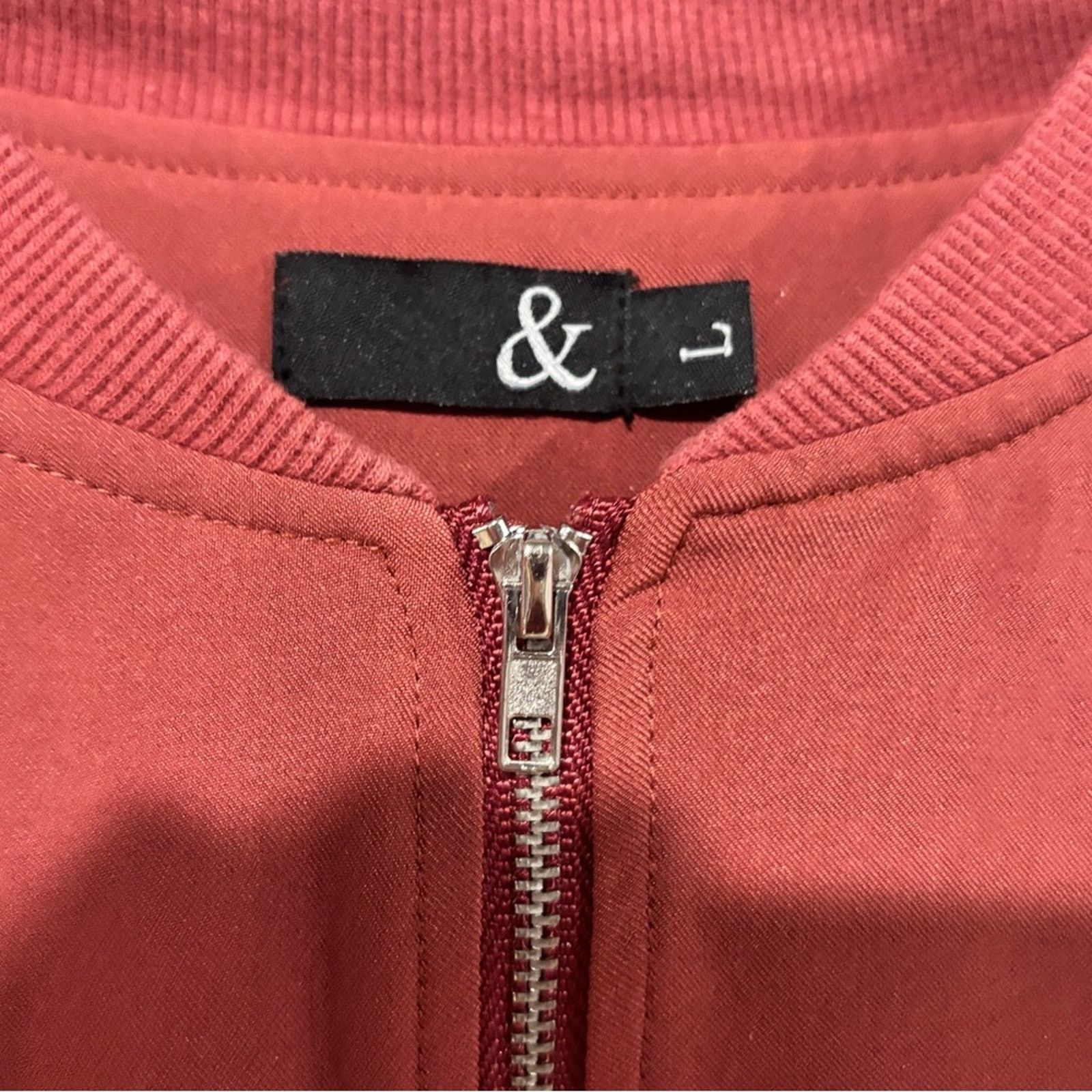 Other Elegant Red Bomber Jacket for Women Size L / US 10 / IT 46 - 2 Thumbnail
