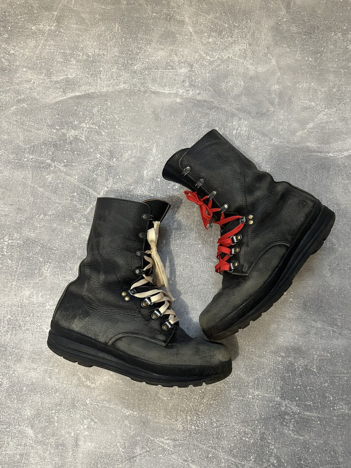 Vintage Vintage Military Black Leather Boots Y2K style Size US 10 / EU 43 - 4 Thumbnail