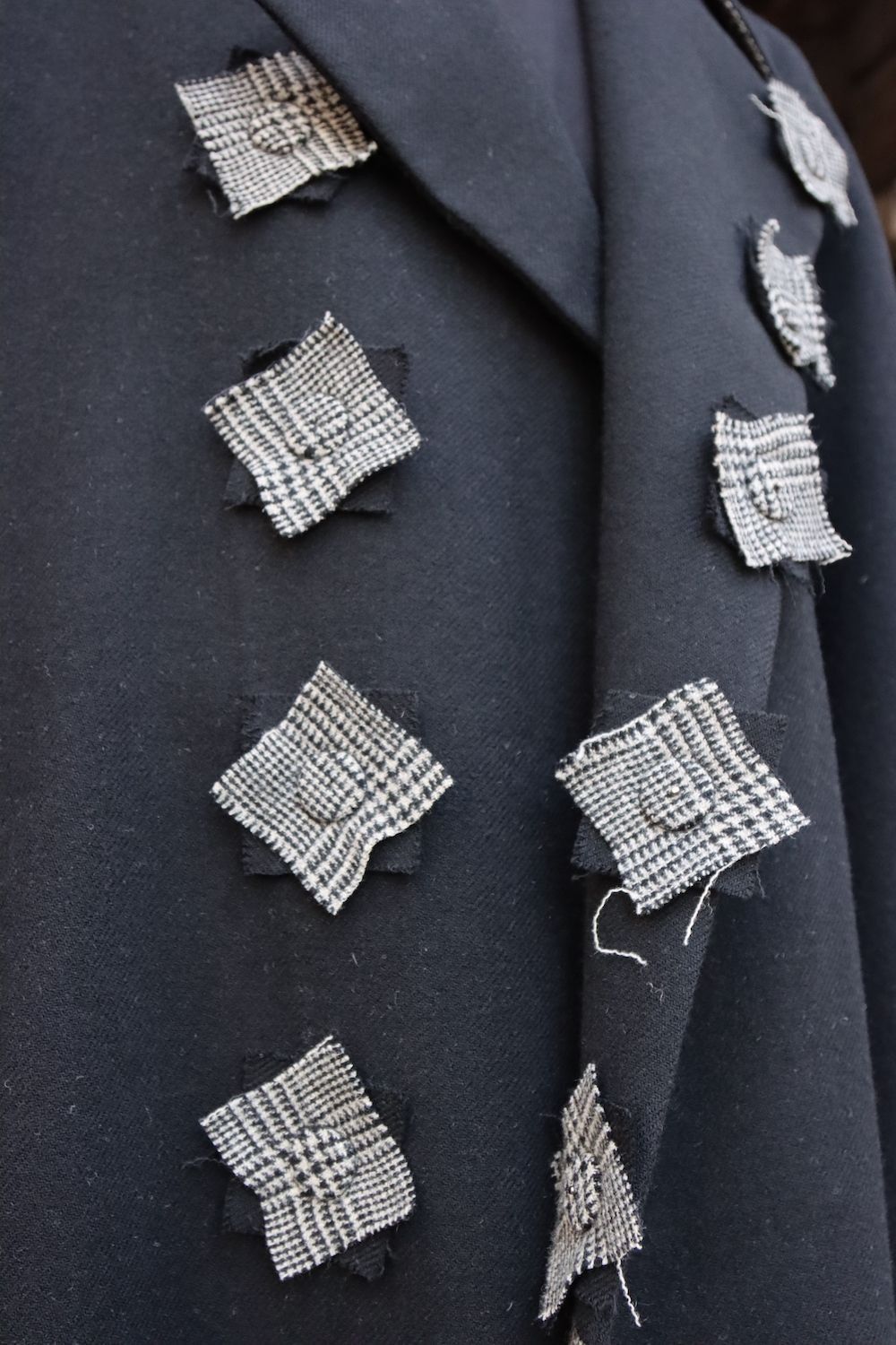 Yohji Yamamoto Yohji Yamamoto Pour Homme - Tweed Check Scrap Cape Coat Size US S / EU 44-46 / 1 - 11 Thumbnail