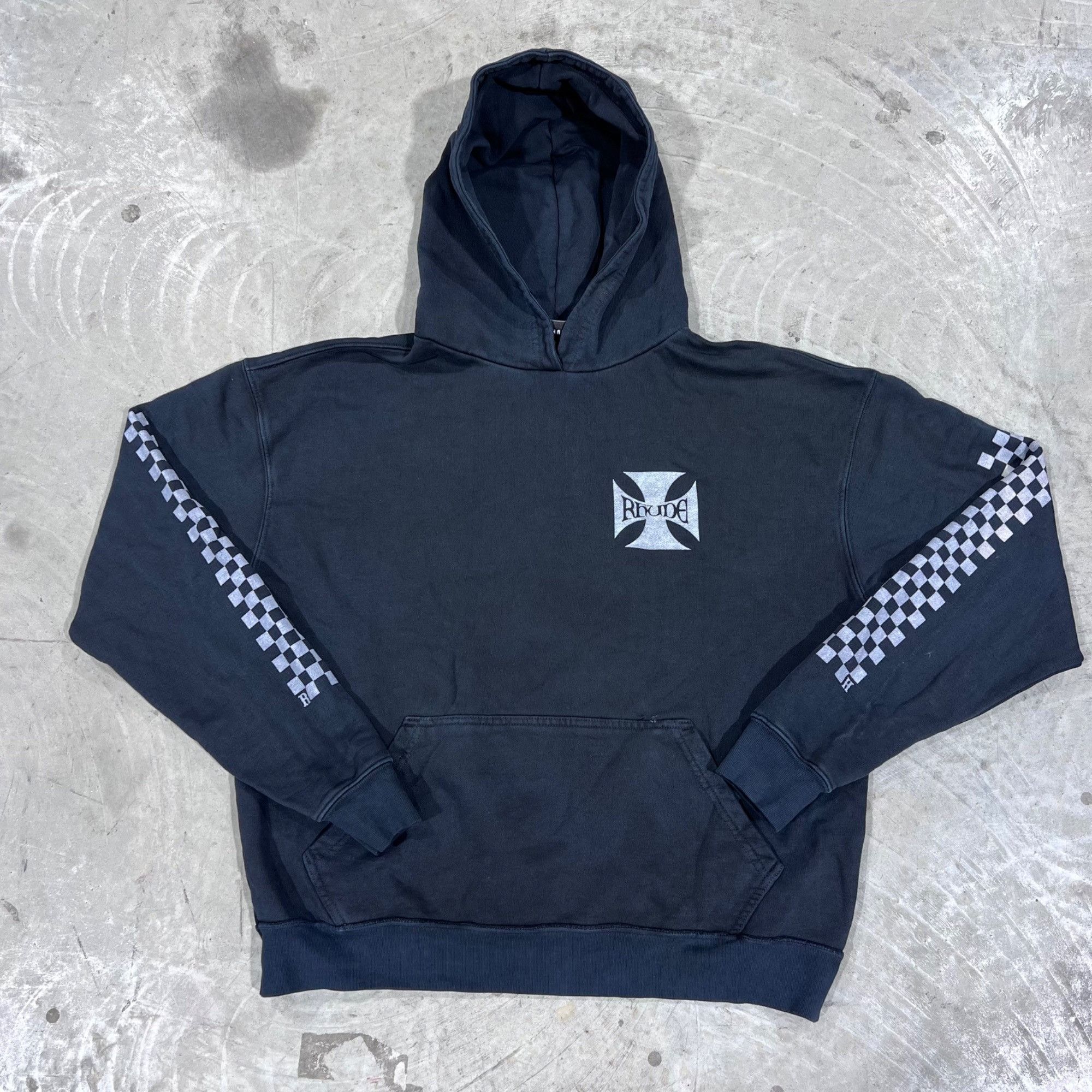 Rhude NEW RHUDE CLASSIC CHECKERS BLACK HOODIE SZ LARGE Size US L / EU 52-54 / 3 - 5 Thumbnail