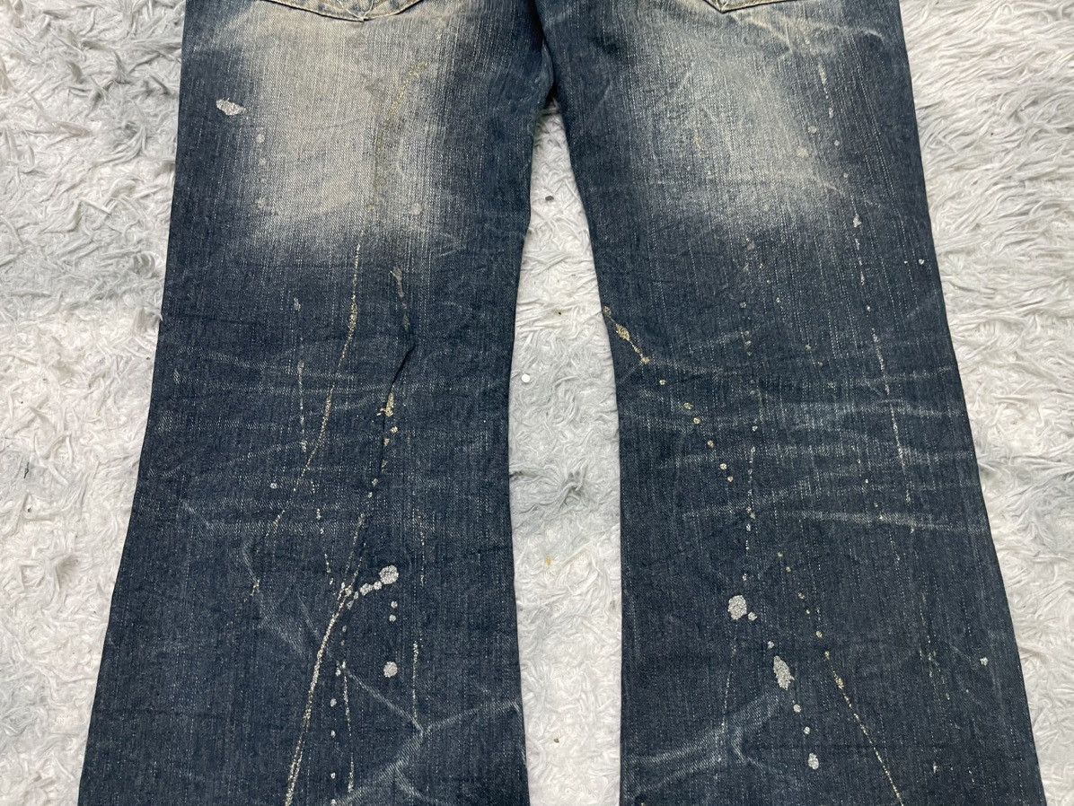 20471120 2000s JAPANESE-BRAND FLARE EMBROIDERED SKULL JEANS Size US 33 - 16 Thumbnail