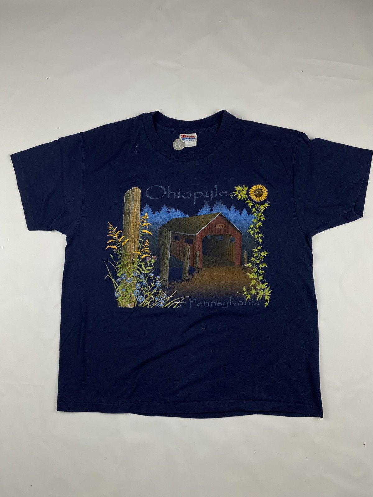 Vintage Vintage Art Sunflower Tshirt Size US L / EU 52-54 / 3 - 3 Thumbnail