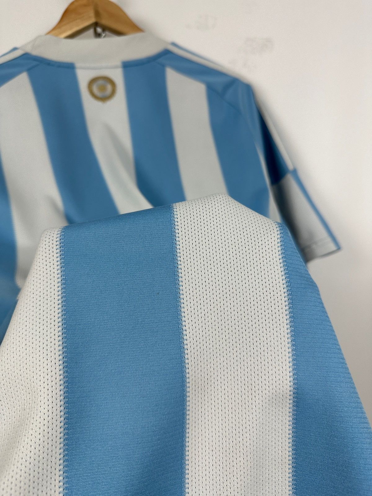 Adidas 2008 Adidas Argentina National Team Vintage Soccer Jersey Size US L / EU 52-54 / 3 - 21 Thumbnail