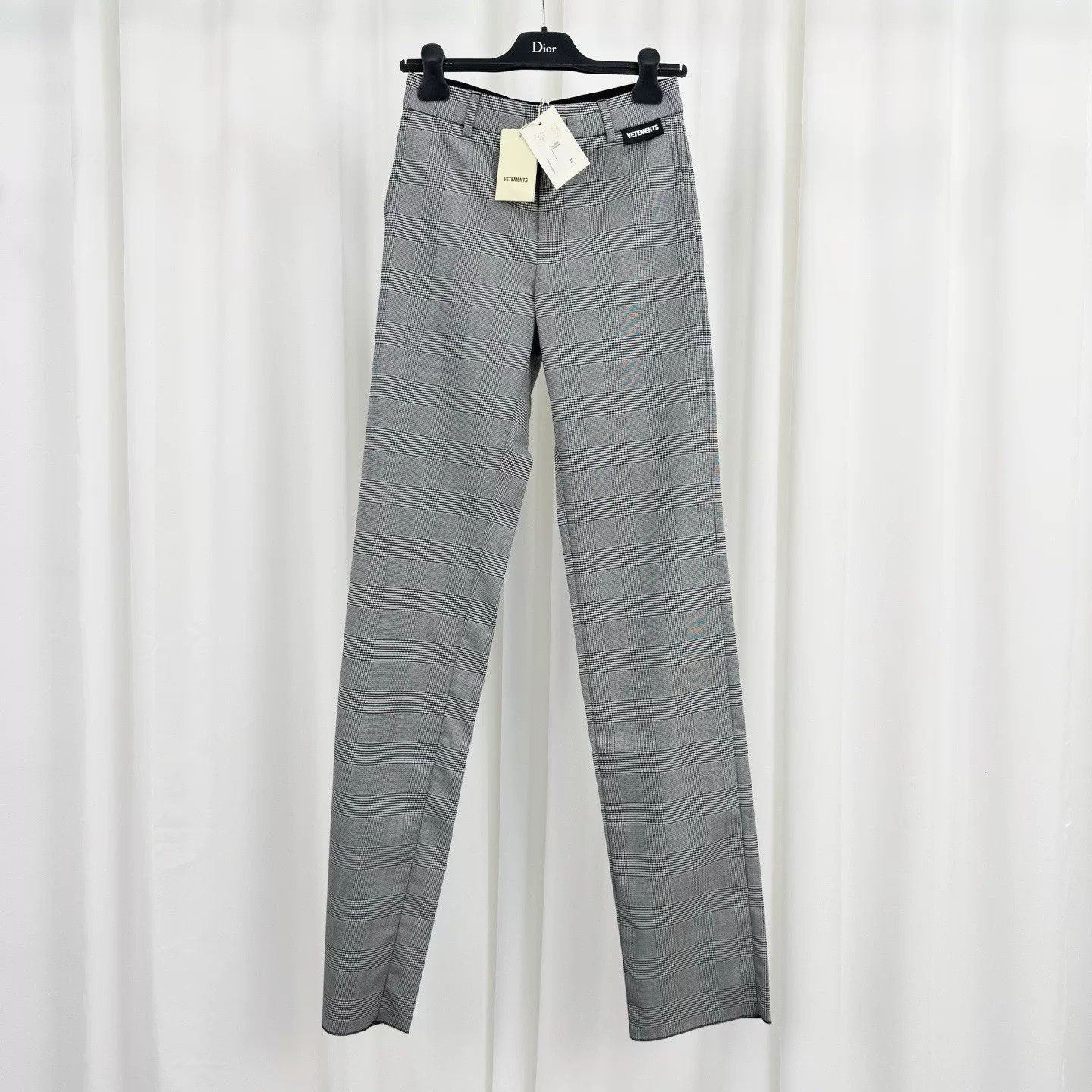 Vetements Vetements Logo Checkered Wool Casual Trousers Size 28" / US 6 / IT 42 - 1 Thumbnail