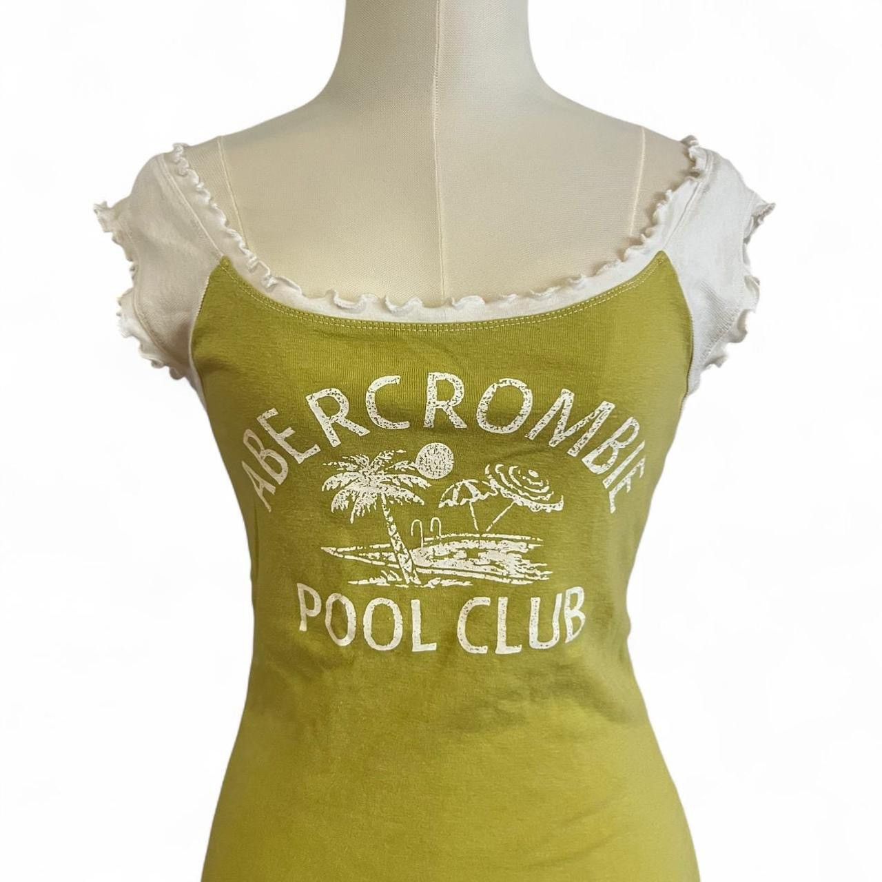 Abercrombie & Fitch y2k Abercrombie & Fitch pool club lime green baby tee Size S / US 4 / IT 40 - 3 Thumbnail