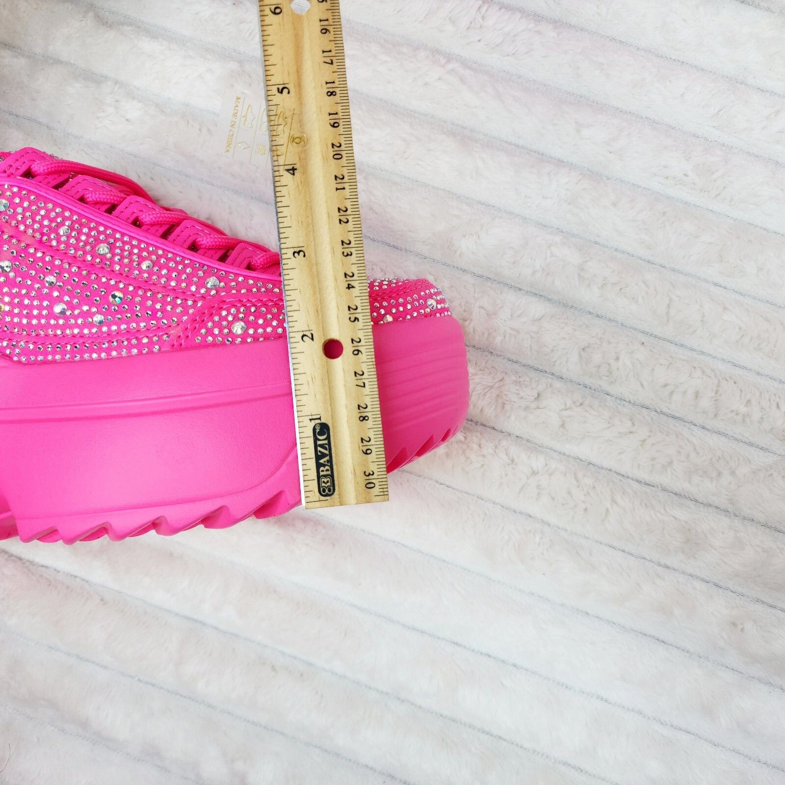 Other Ultra Cush Hot Pink Rhinestone Platform Sneakers (US Shoe Si Size US 11 / IT 41 - 2 Thumbnail