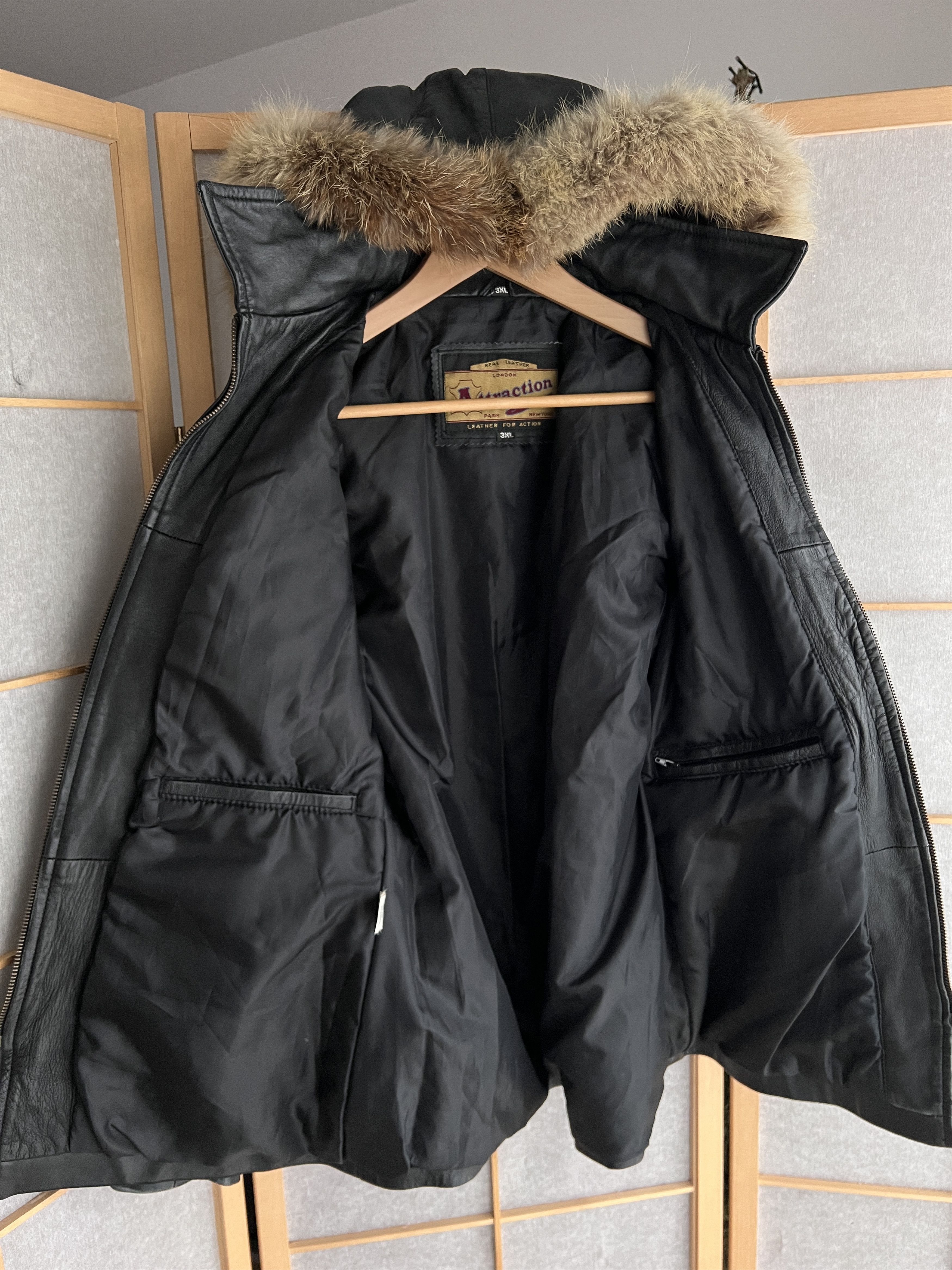 If Six Was Nine Avant garde VTG 00s real leather fur hood jacket y2k hype Size M / US 6-8 / IT 42-44 - 14 Thumbnail