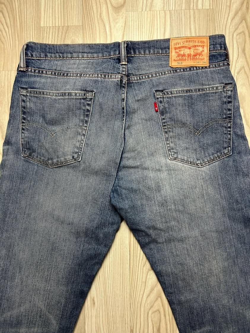 Levi's Levi's distressed denim levis 513 trousers Blue washed jeans Size US 34 / EU 50 - 2 Thumbnail