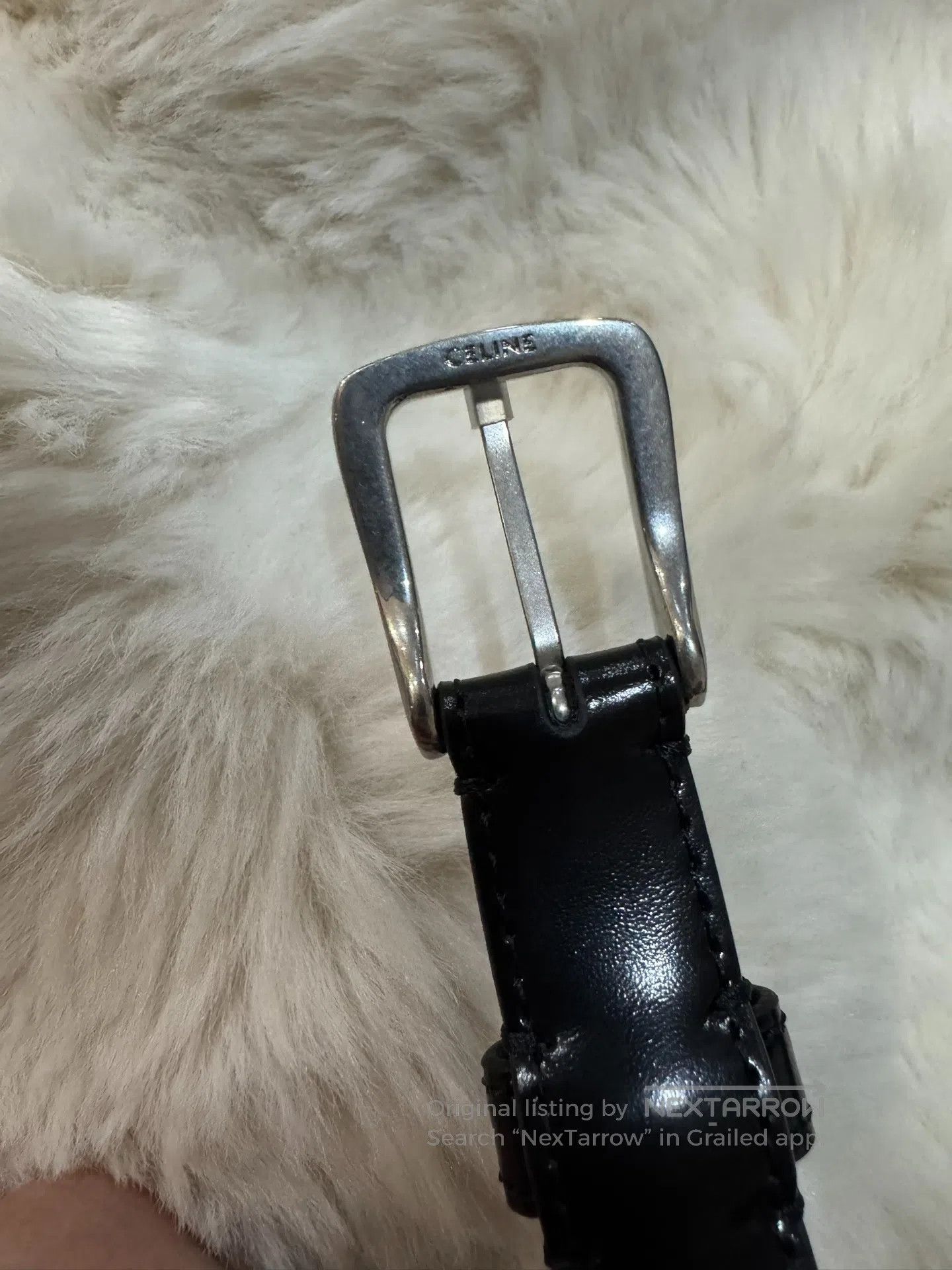 Celine CELINE size 85 Black and Silver Belt| Size ONE SIZE - 4 Thumbnail