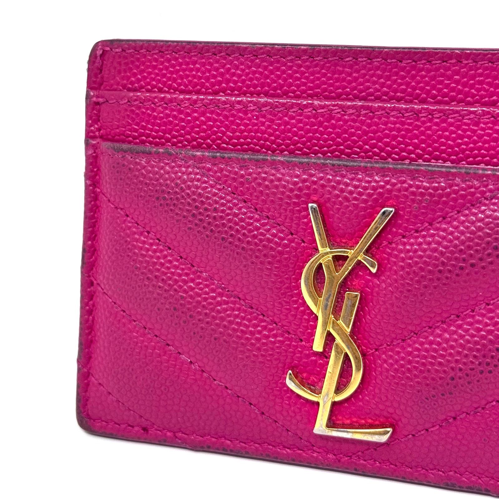 Saint Laurent Paris YSL Pink Cardholder Wallet Size ONE SIZE - 6 Thumbnail