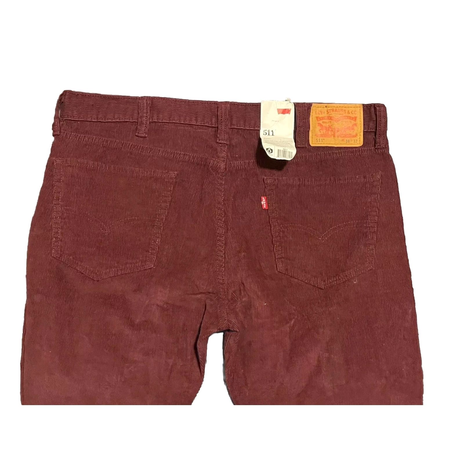 Levi's VINTAGE Levi's 511 Corduroy Pants Men 38x30.5 Windsor Wine Slim Fit Straight Leg Size US 38 / EU 54 - 4 Thumbnail