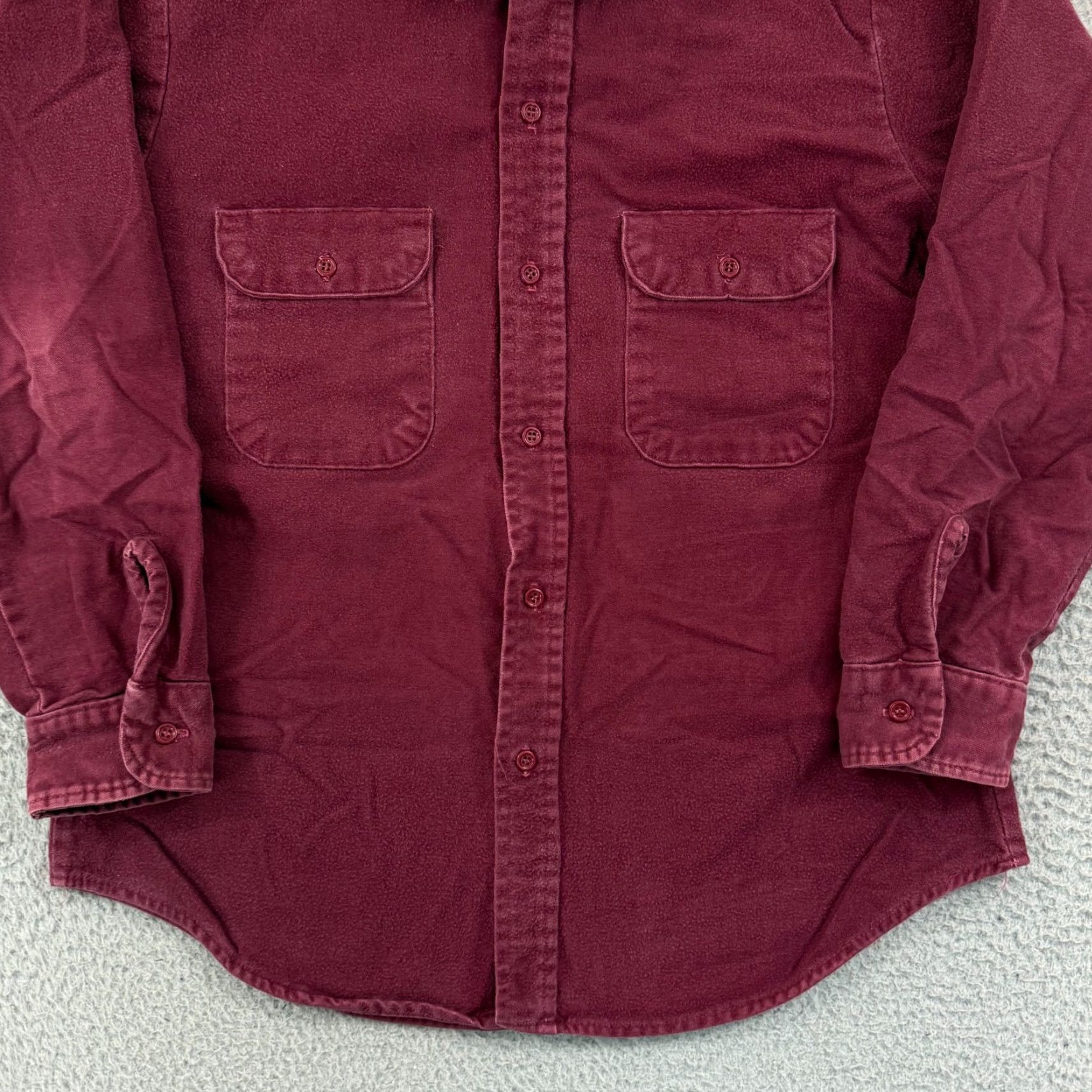 Vintage VINTAGE Five Brother Shirt Mens L Red Long Sleeve 90s Chamois Button Pockets Size US L / EU 52-54 / 3 - 3 Thumbnail