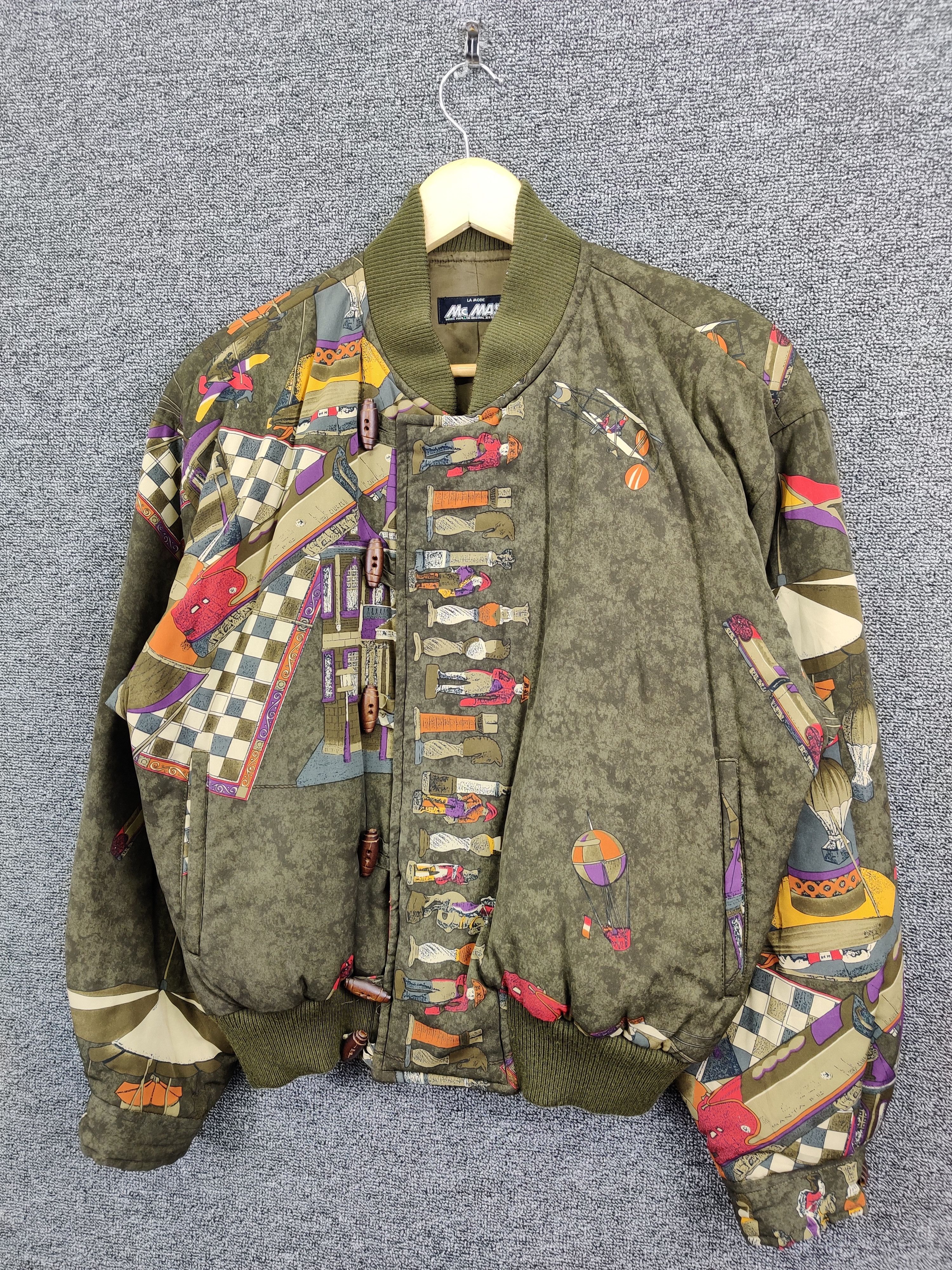 Japanese Brand Mc Massi Abstract Luxury Style Bomber Jacket Size US M / EU 48-50 / 2 - 2 Thumbnail