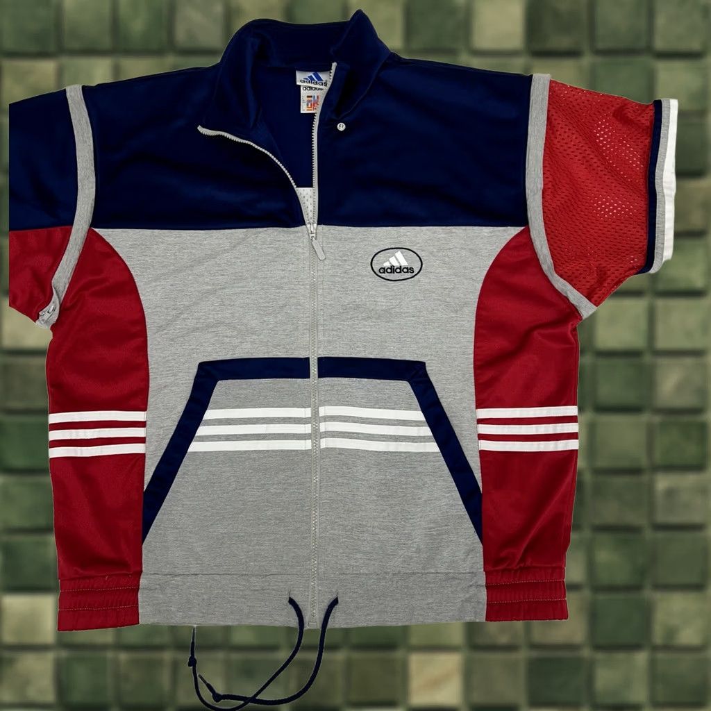 Adidas VINTAGE Adidas Track Jacket Zip Off Sleeves Medium Three Stripes Size US M / EU 48-50 / 2 - 1 Thumbnail