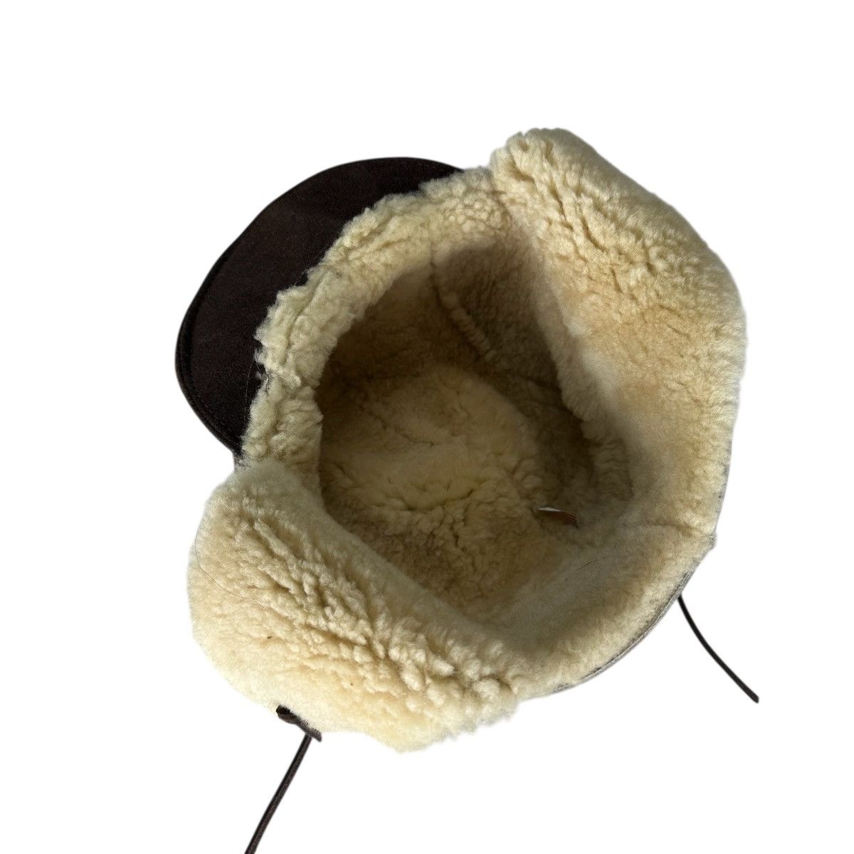 Genuine Leather VINTAGE SHEEP SKIN SHEARLING AVIATOR HATS Size ONE SIZE - 4 Thumbnail