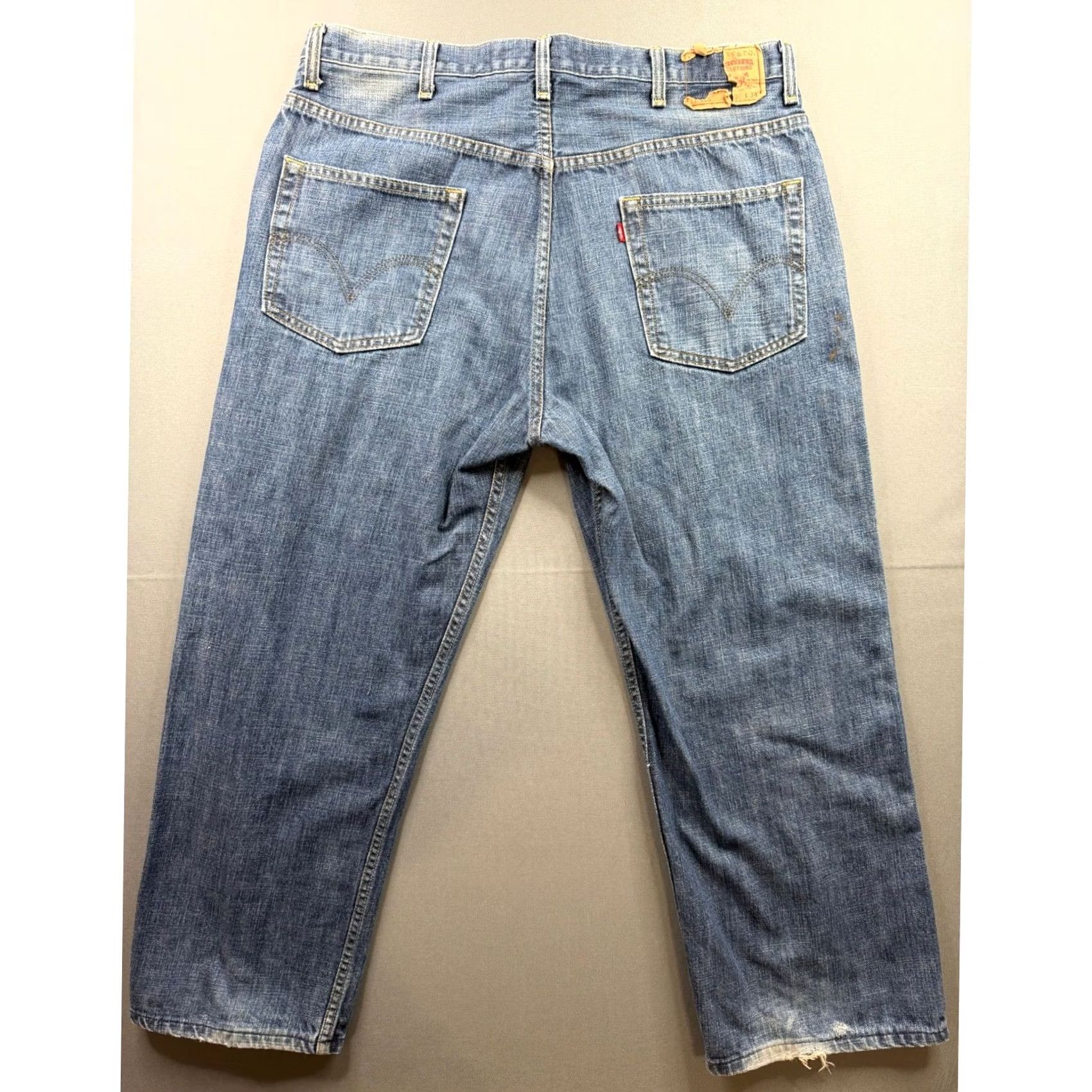 Levi's Levis 569 Loose Straight Jeans Mens Blue Denim Baggy Relaxed 38x34 Denim 5-Pocket Zip Fly Button Jeans Mens Slim? Size US 38 / EU 54 - 2 Thumbnail