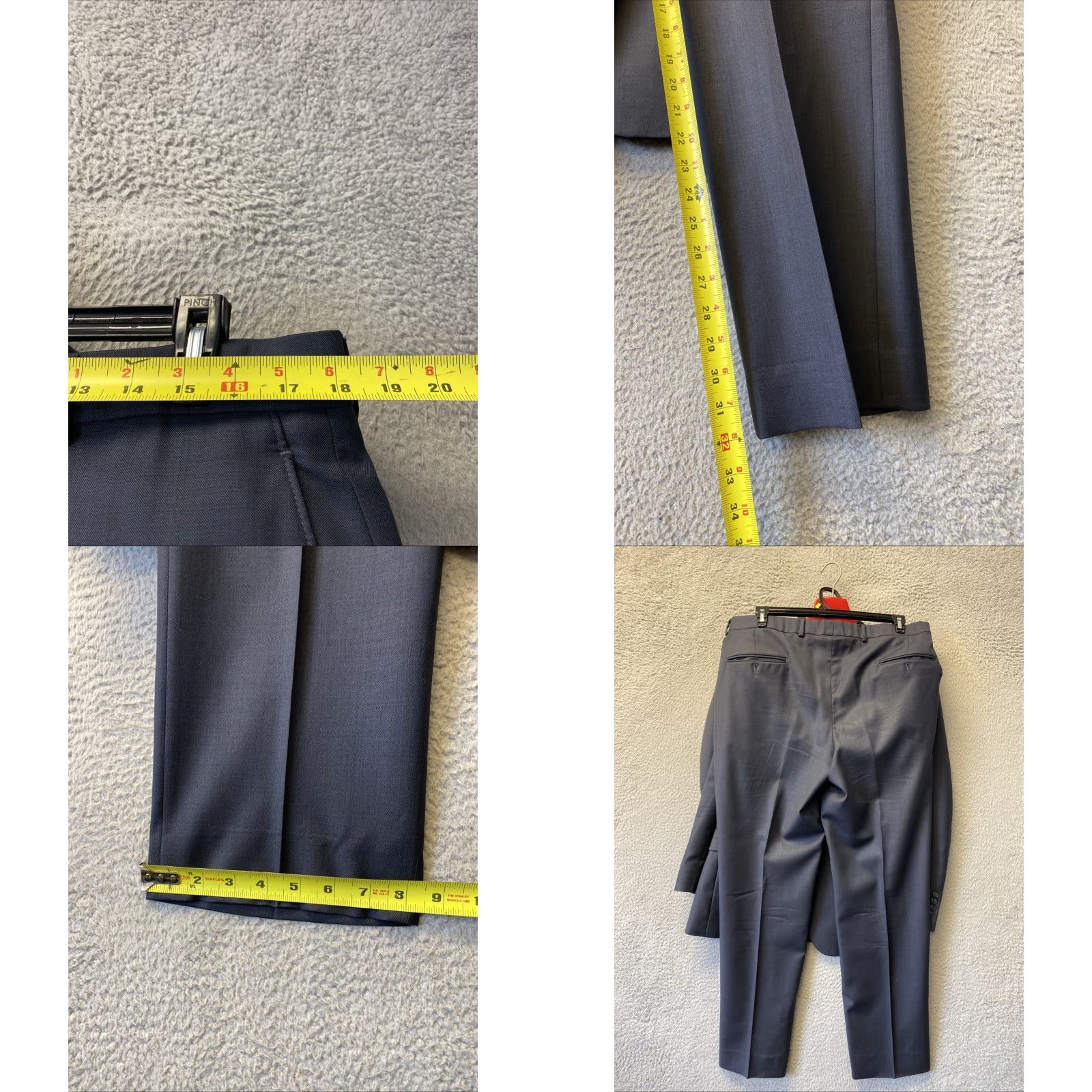 Jos. A. Bank Jos. A. Bank 41 R (36 W) Wool Suit Jacket Navy Blue 149-16 Size 42R - 10 Thumbnail