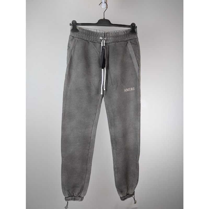 Amiri o1rshd1 Aged Puff Logo Sweatpants in Grey Size US 32 / EU 48 - 2 Thumbnail