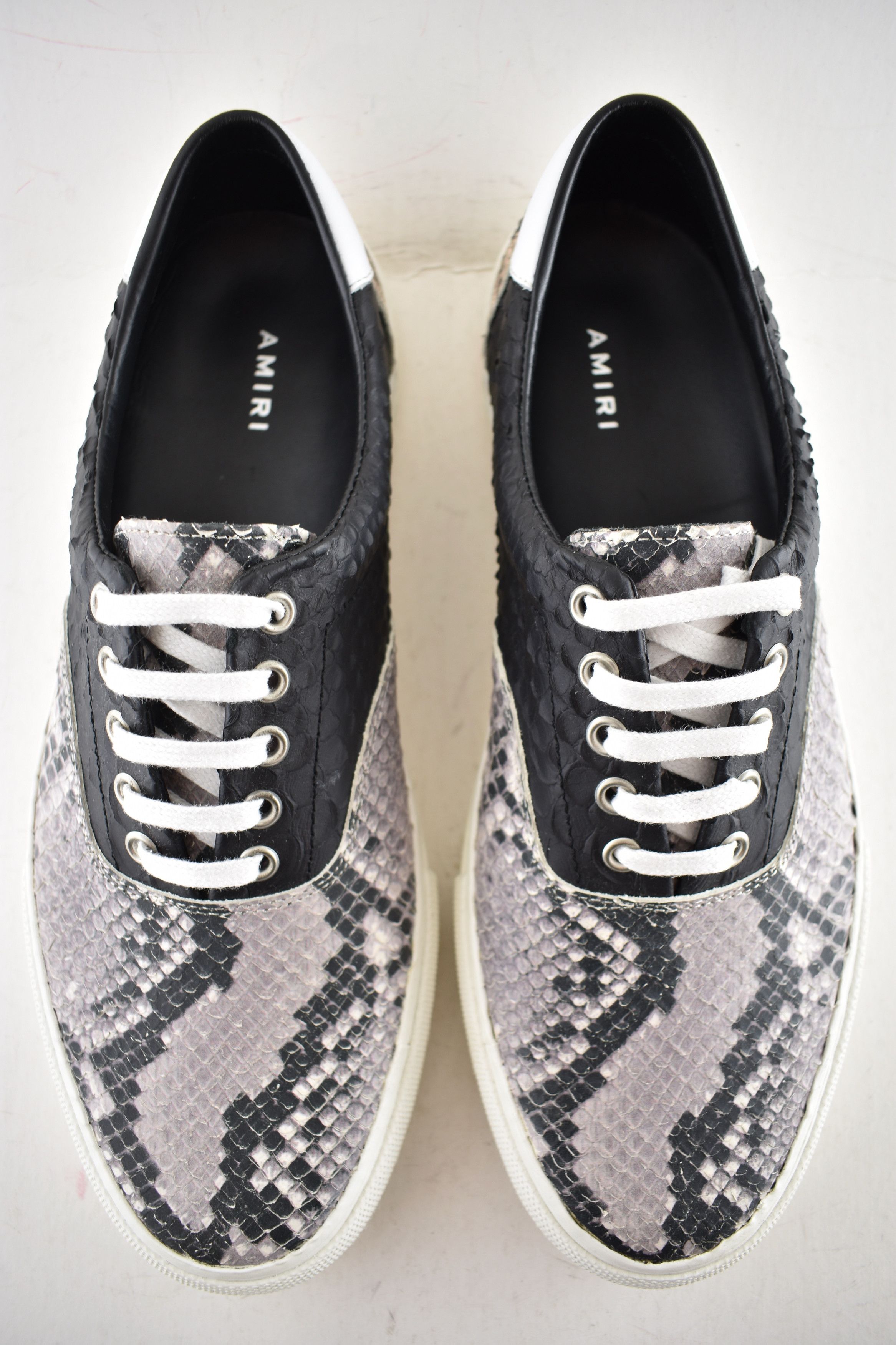 Amiri Amiri Python Snakeskin Lace Up Tie Low Top Sneakers 44 11 Size US 11 / EU 44 - 9 Thumbnail