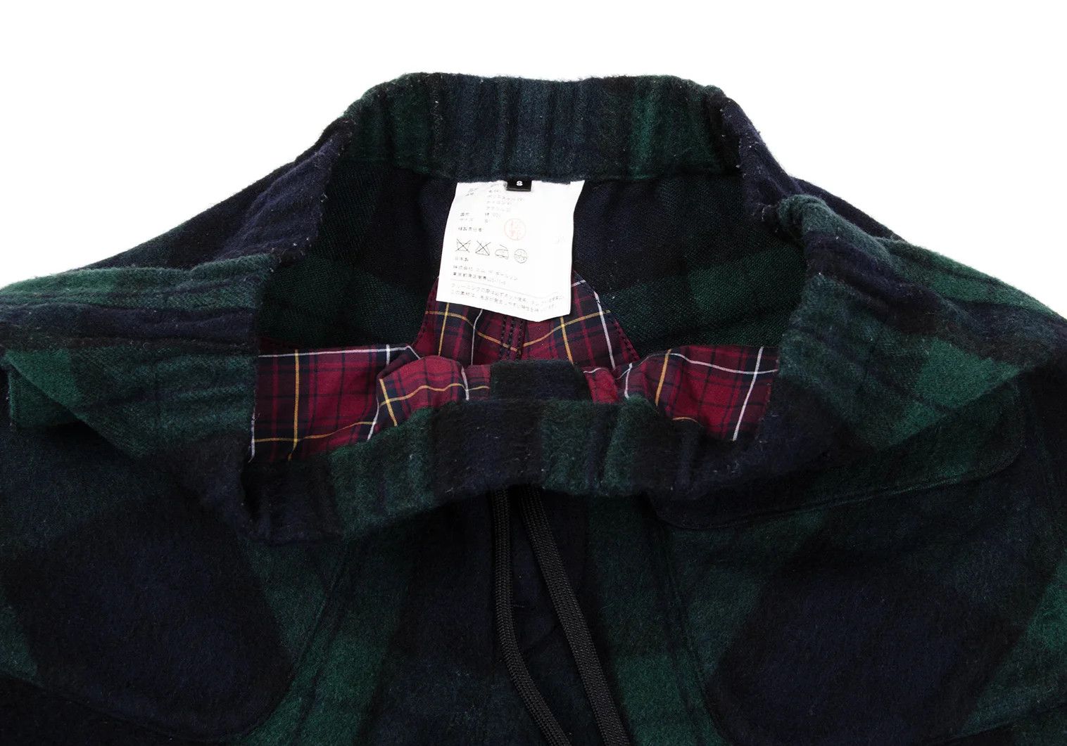 Ganryu Wool-Poly Check Bush Pants in Green Navy Size S Size US 36 / EU 52 - 6 Thumbnail
