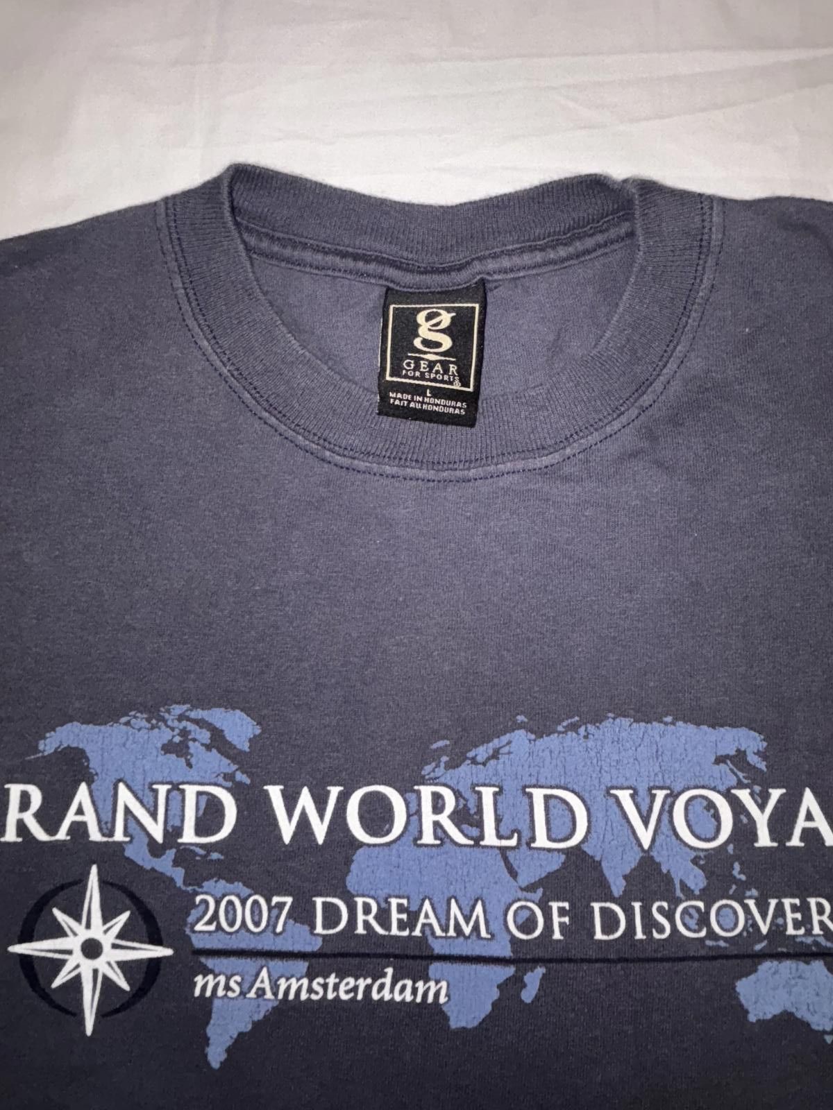 Gildan Grand World Voyage T-Shirt - 2007 Dream of Discovery Size US L / EU 52-54 / 3 - 3 Thumbnail