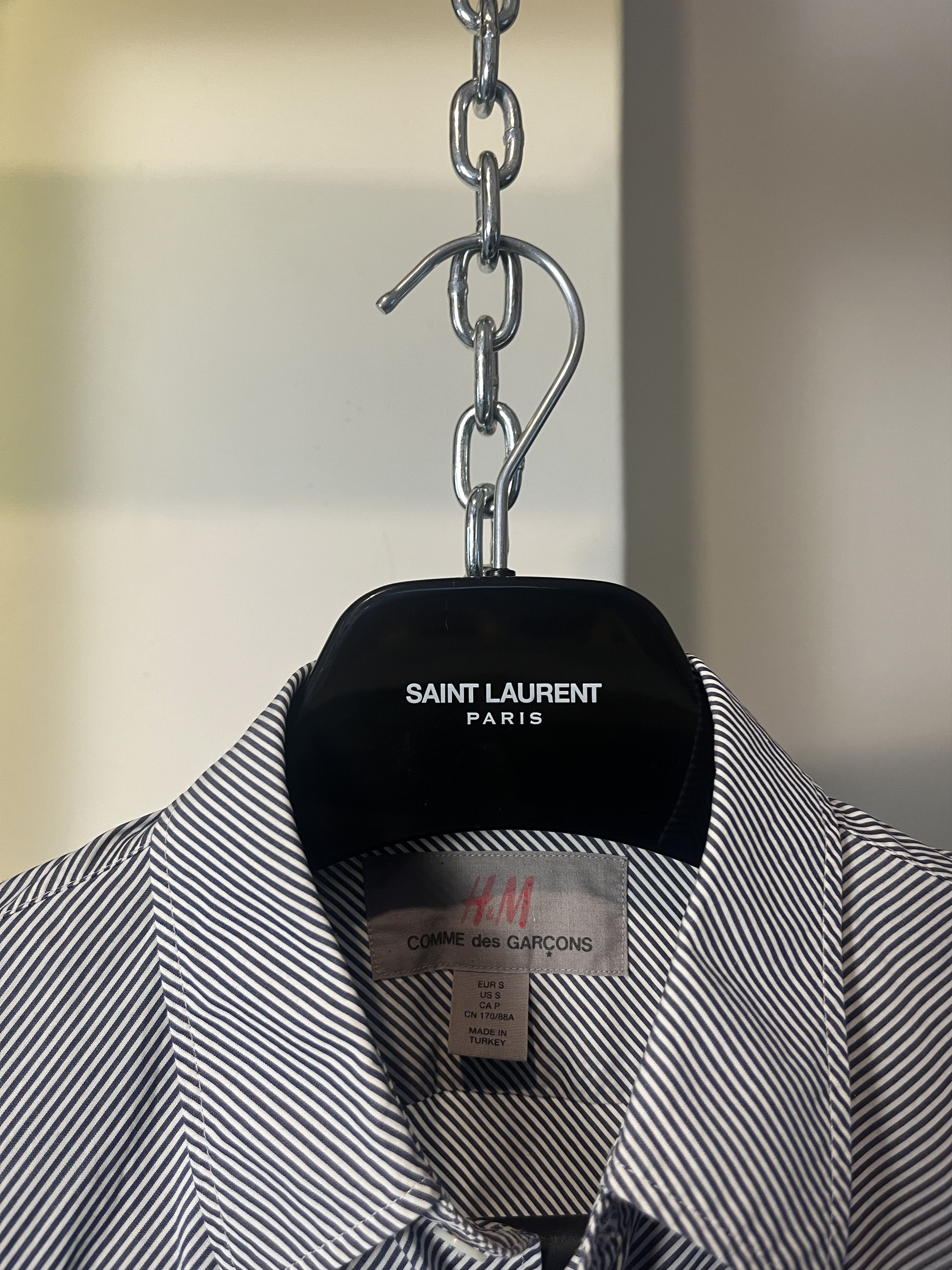 Comme des Garcons × Comme des Garcons Homme Plus AW08 Comme Des Garcons X H&M Assymetrical Striped Shirt Size US S / EU 44-46 / 1 - 6 Thumbnail