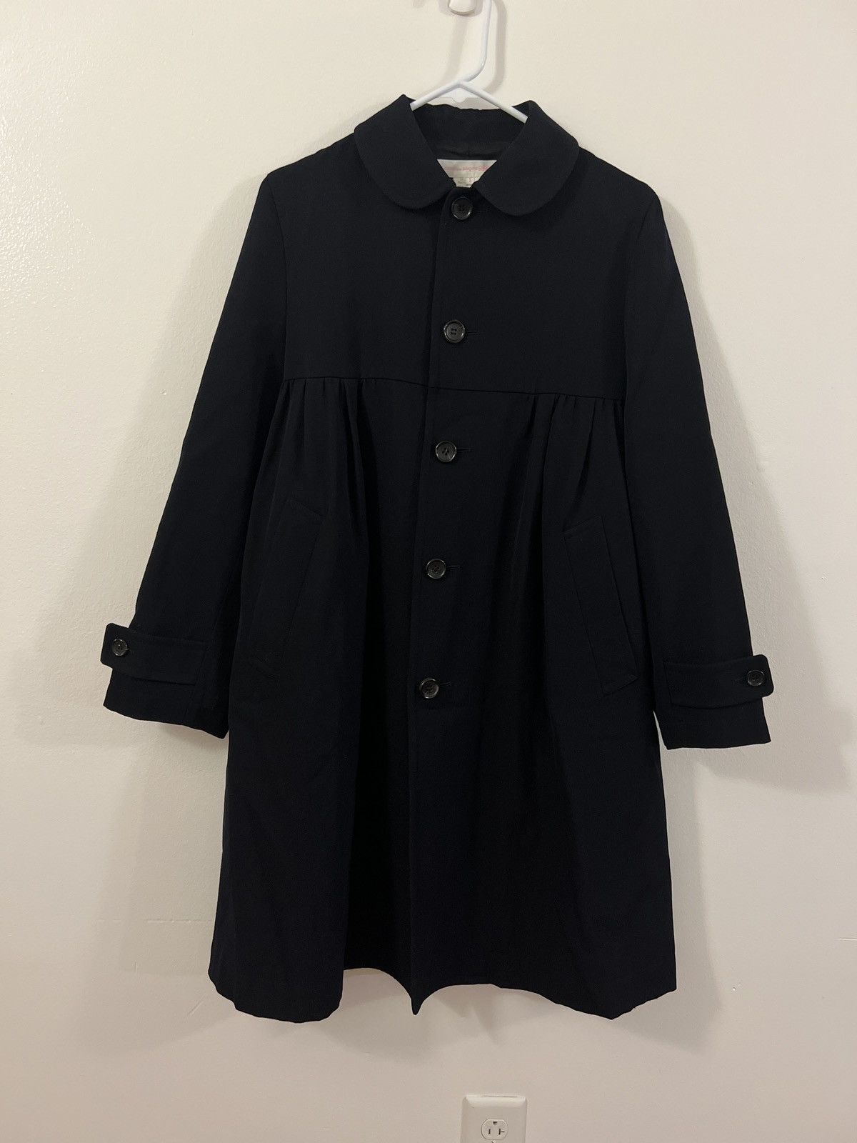 Comme des Garcons SHIRT Comme Des Garcons Shirt Dark Blue Wool Coat Size S Size S / US 4 / IT 40 - 1 Thumbnail