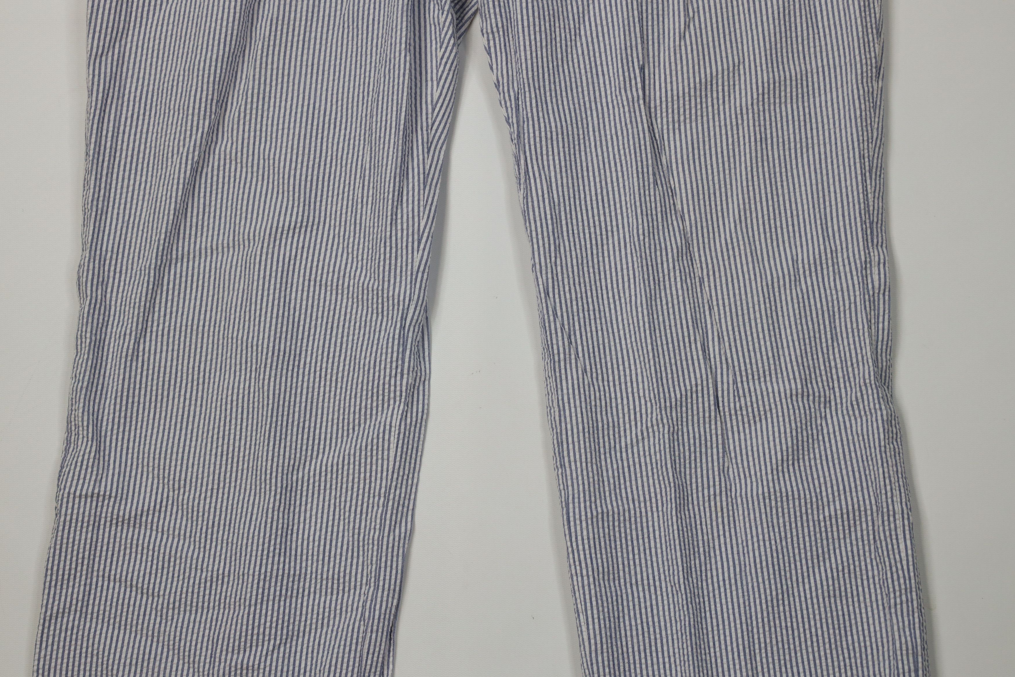 Vintage Vintage 90s Streetwear Seersucker Wide Leg Chino Pants Size US 32 / EU 48 - 3 Thumbnail